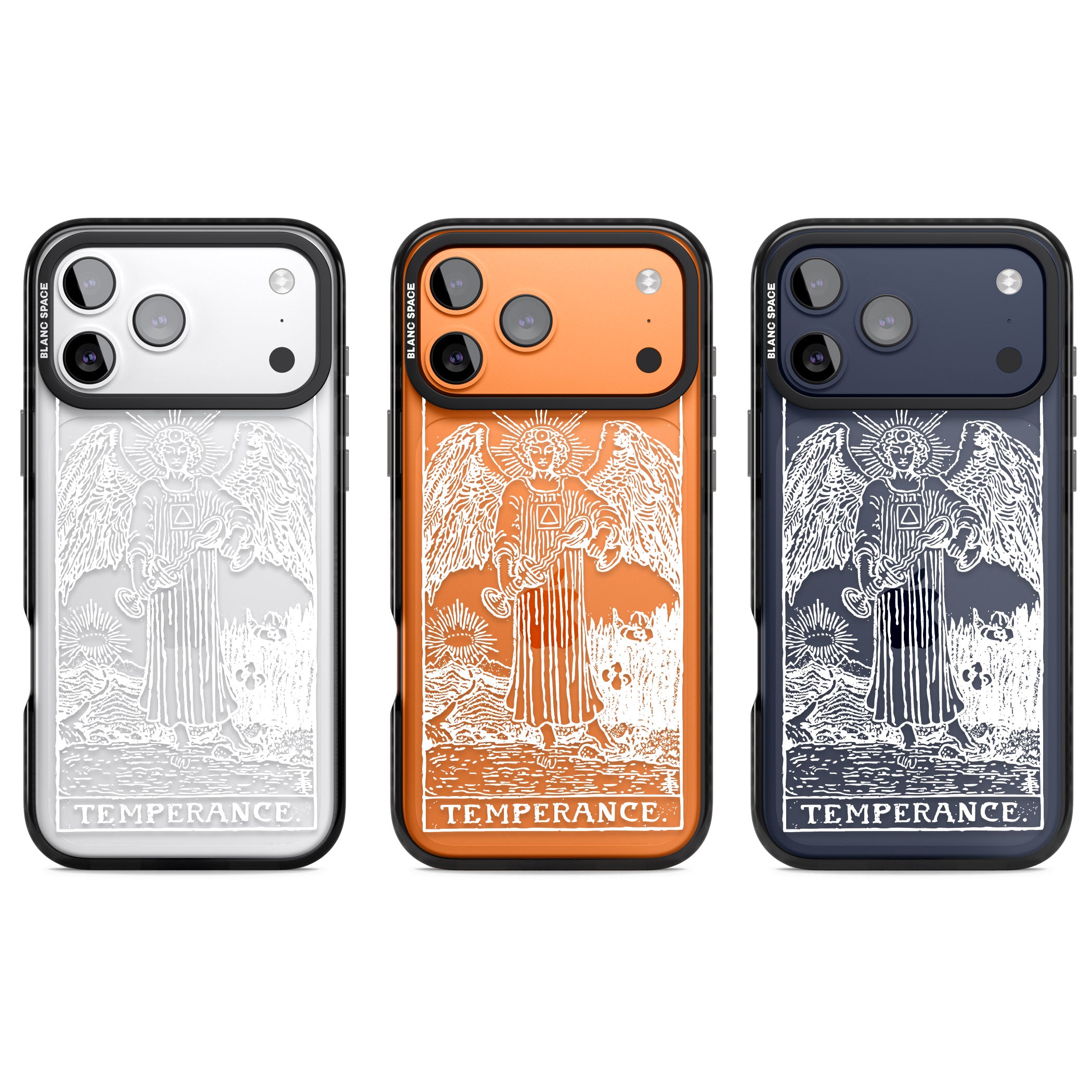 Personalised Temperance Tarot Card (White) iPhone 17 Pro Impact Black Phone Case APT Impact Protection