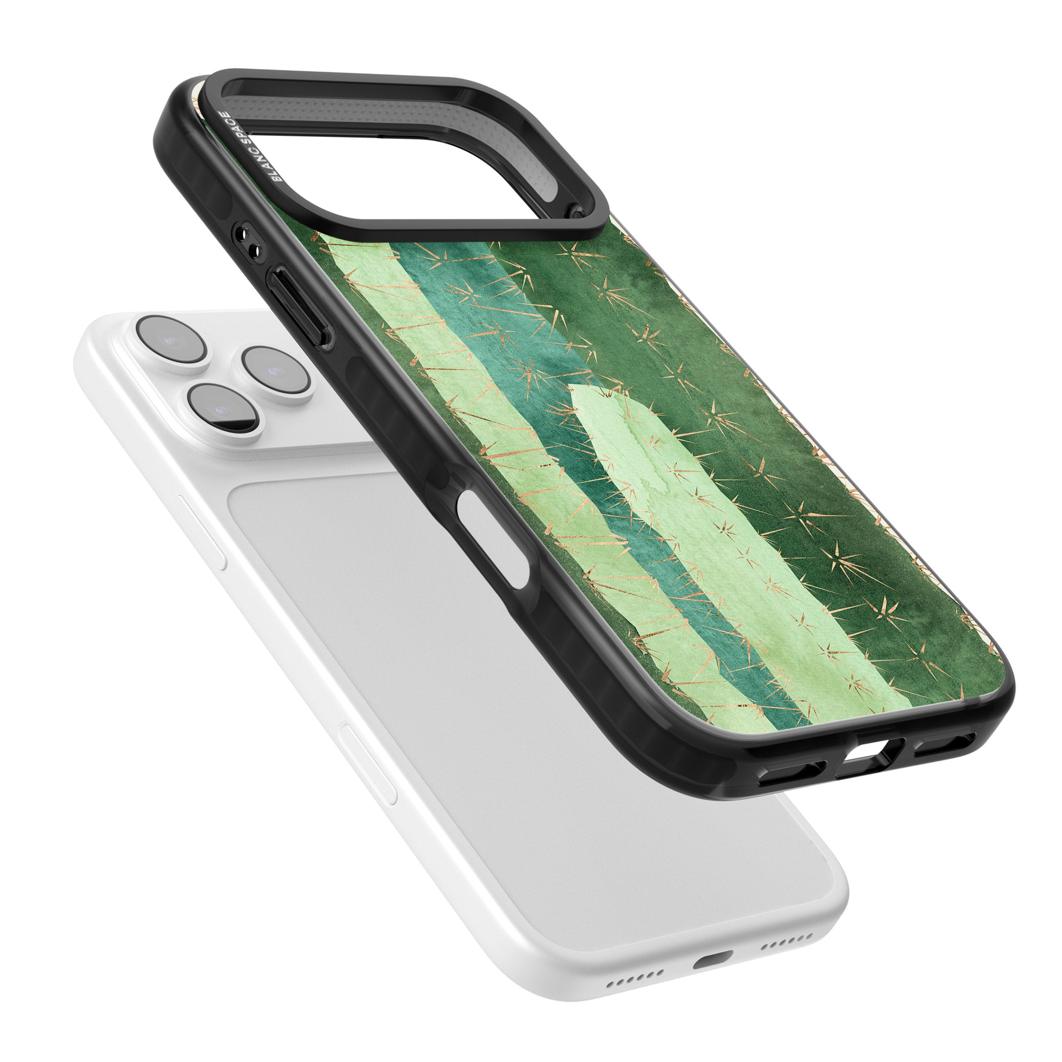 Large Cacti iPhone 17 Pro Impact Black Phone Case Colours