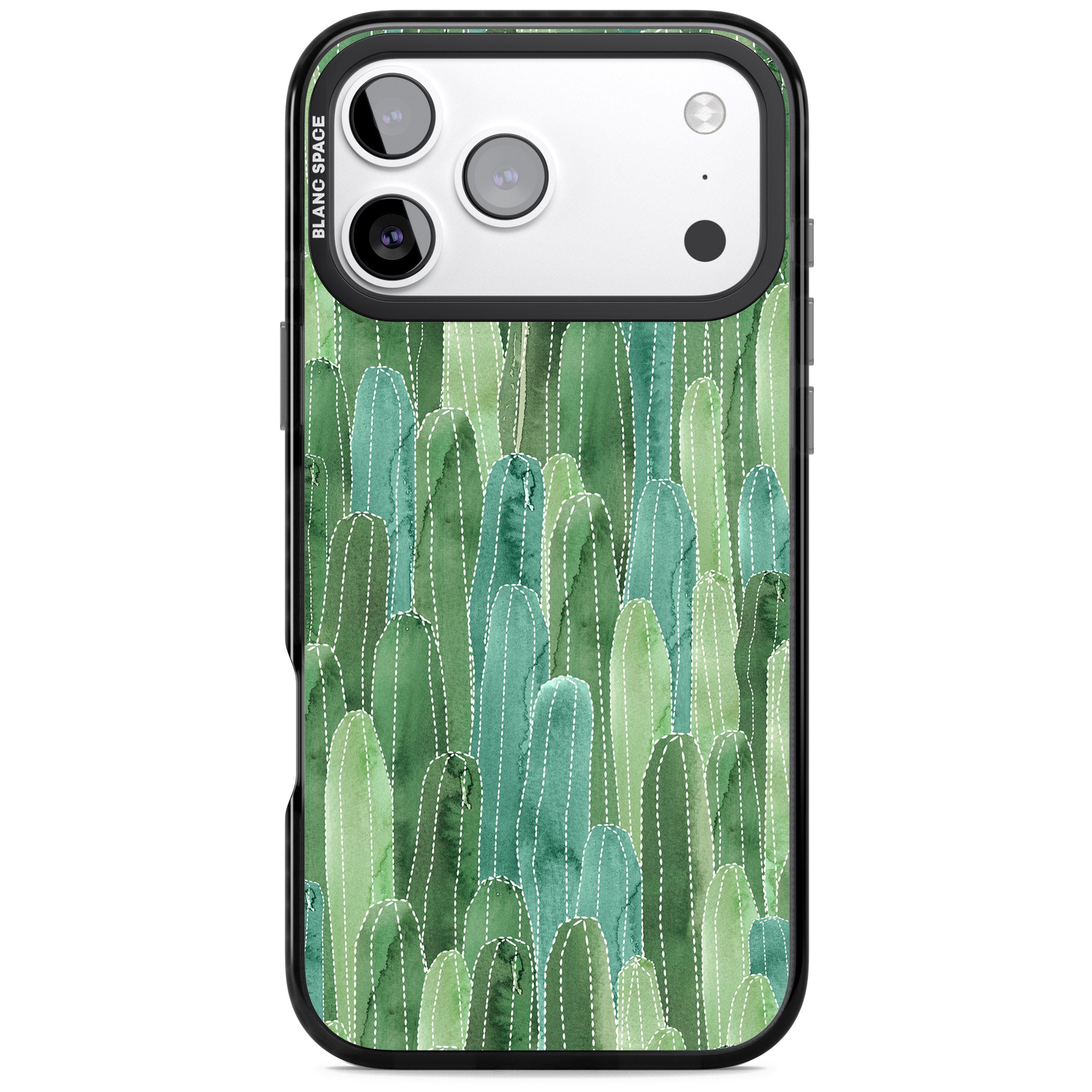 Skinny Cacti iPhone 17 Pro Impact Black Phone Case