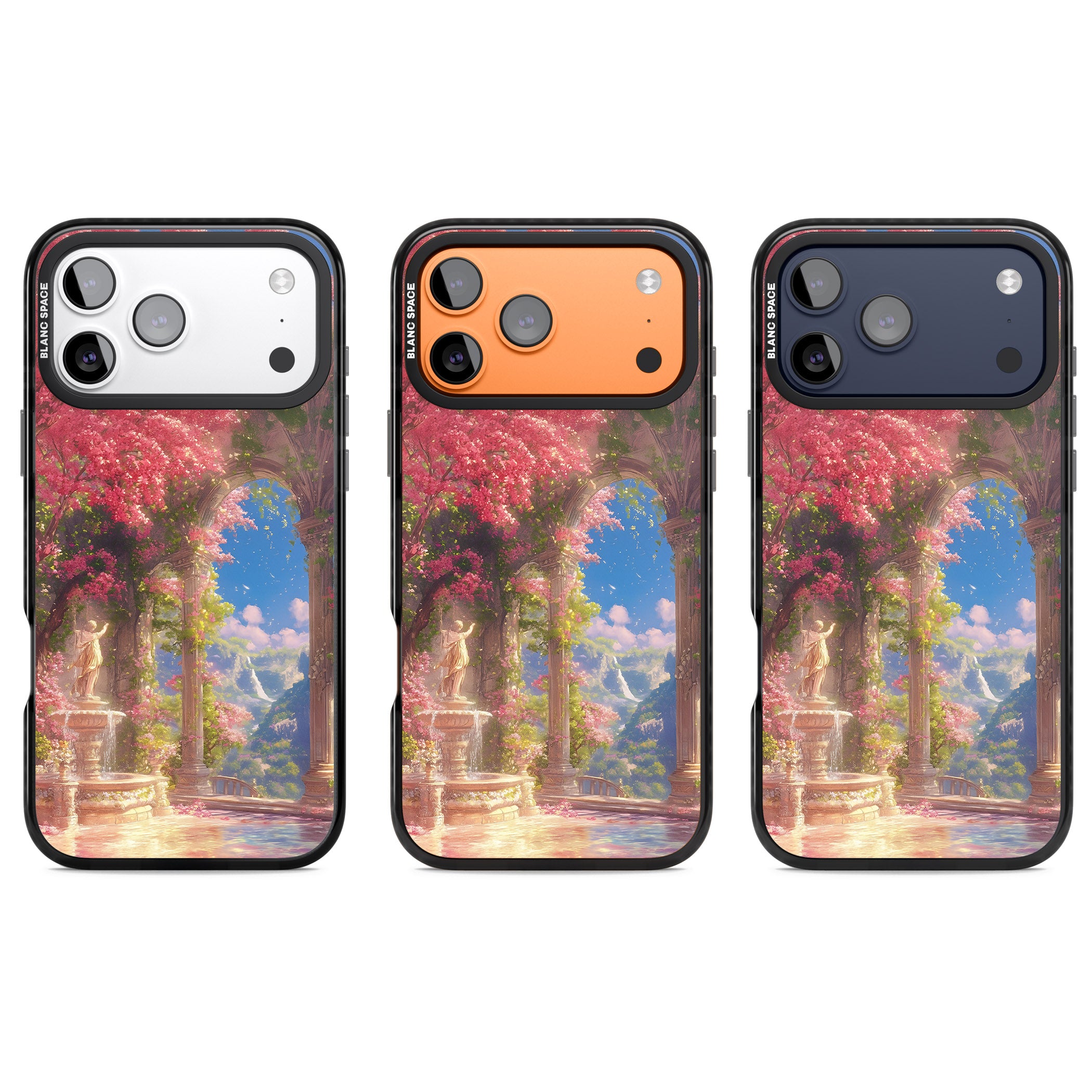 Castle Blossom iPhone 17 Pro Impact Black Phone Case APT Impact Protection