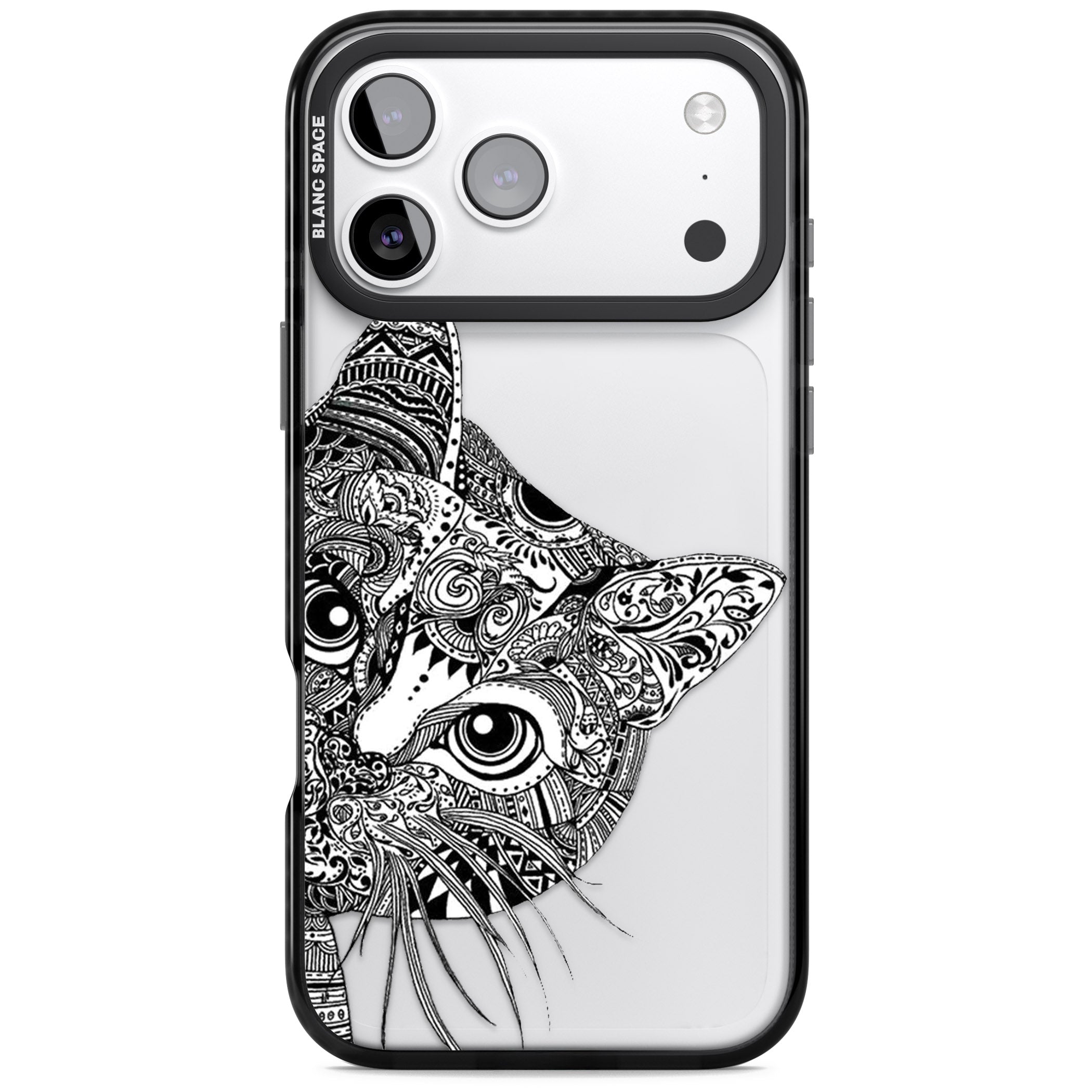 Henna Cat iPhone 17 Pro Impact Black Phone Case