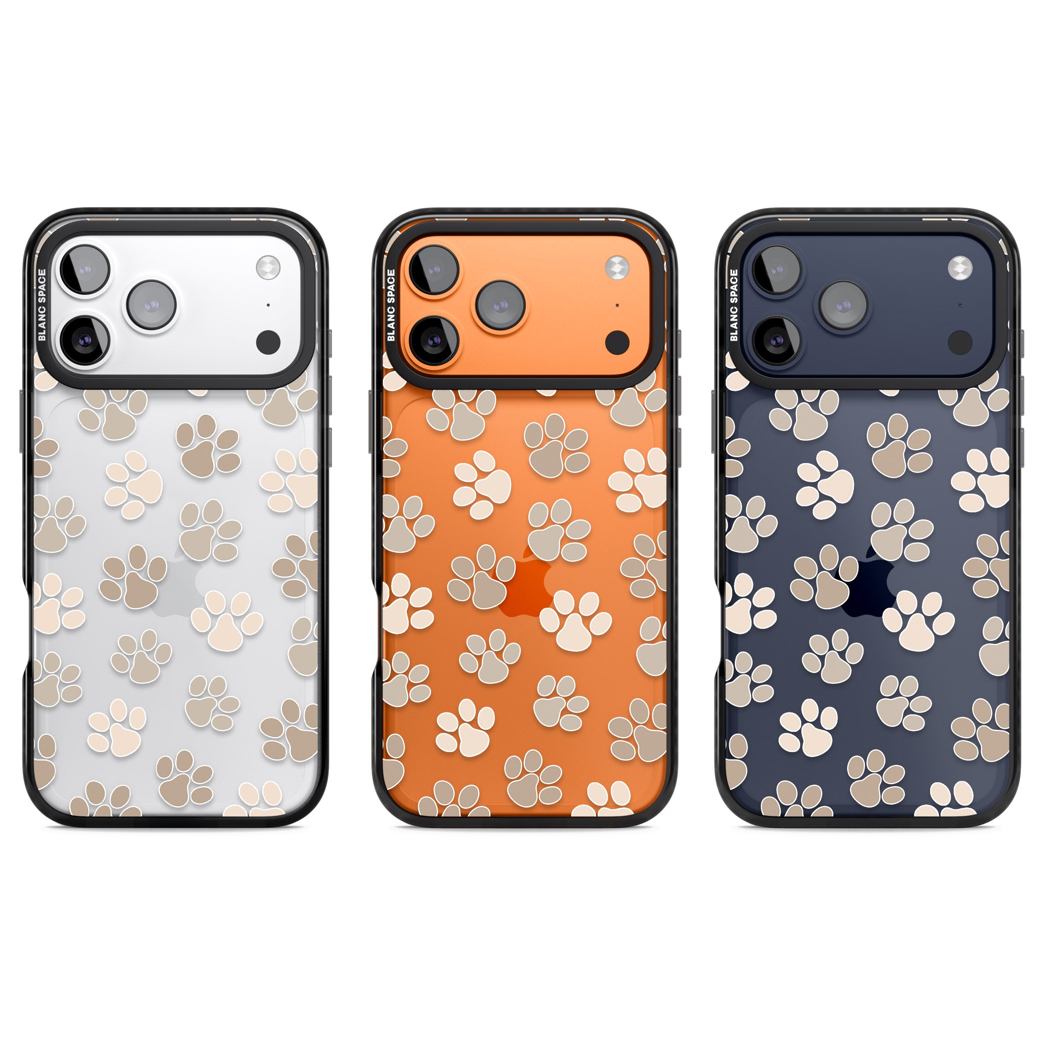 Paw Prints iPhone 17 Pro Impact Black Phone Case APT Impact Protection