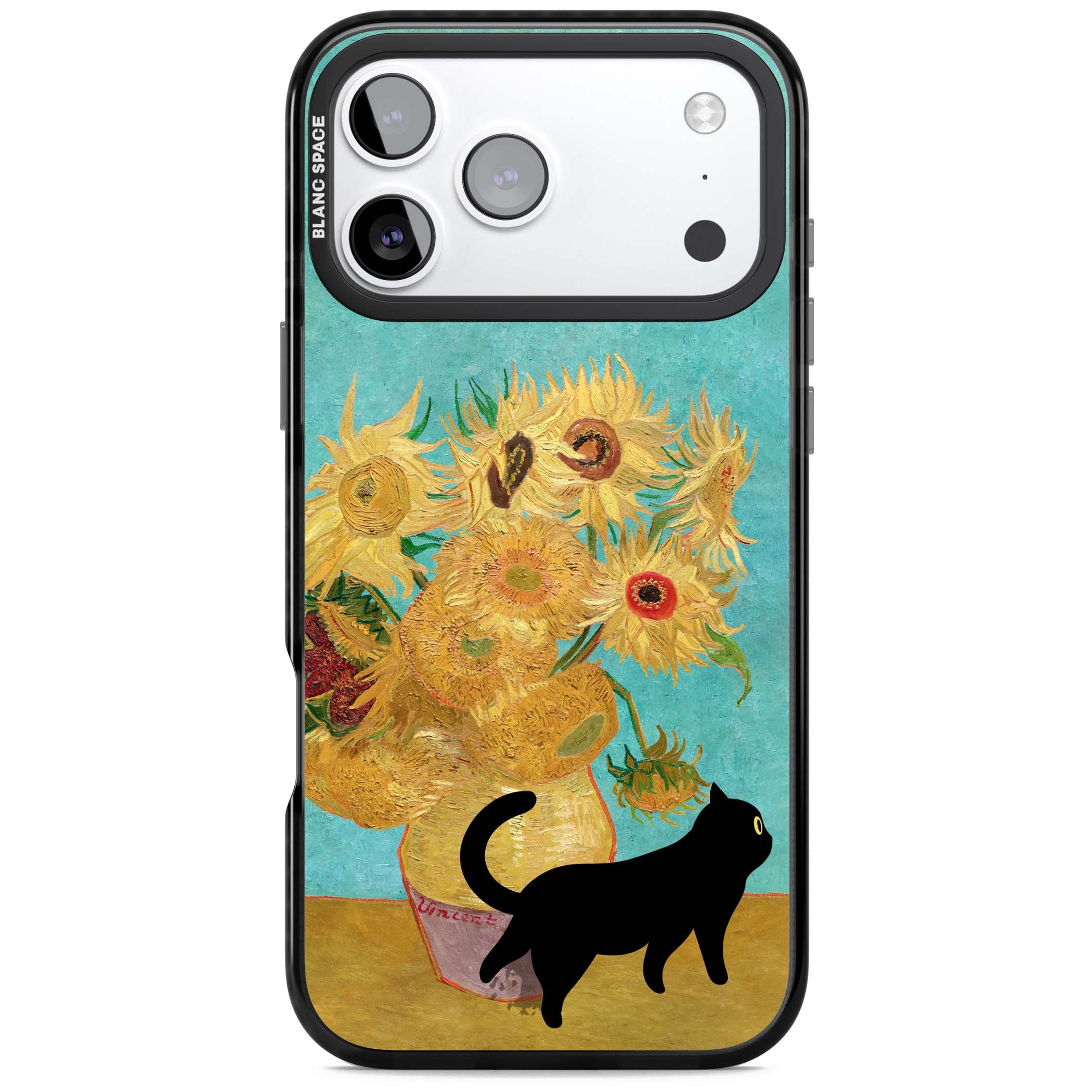 Cat with Van Gogh's Sunflowers