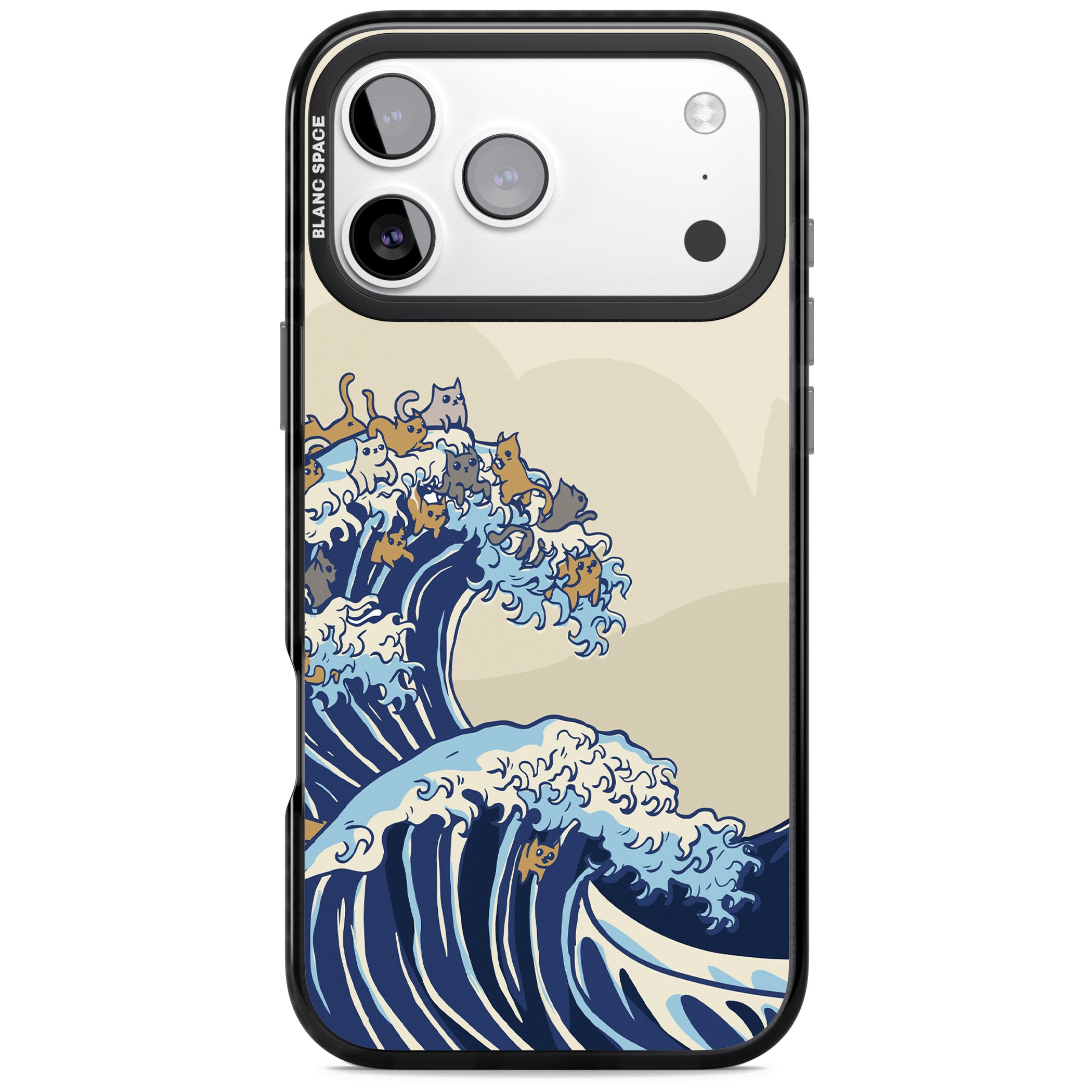 The Great Cat Wave iPhone 17 Pro Impact Black Phone Case