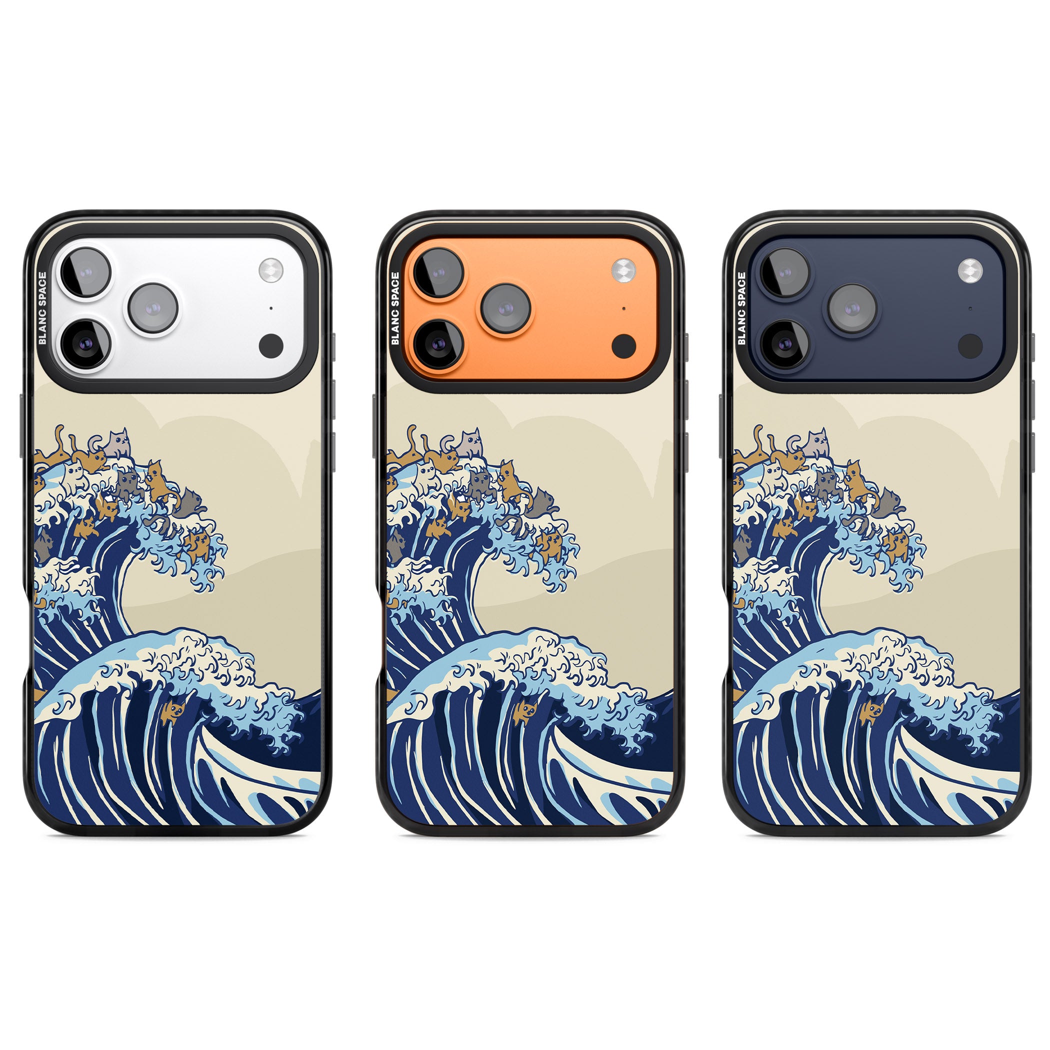 The Great Cat Wave iPhone 17 Pro Impact Black Phone Case APT Impact Protection