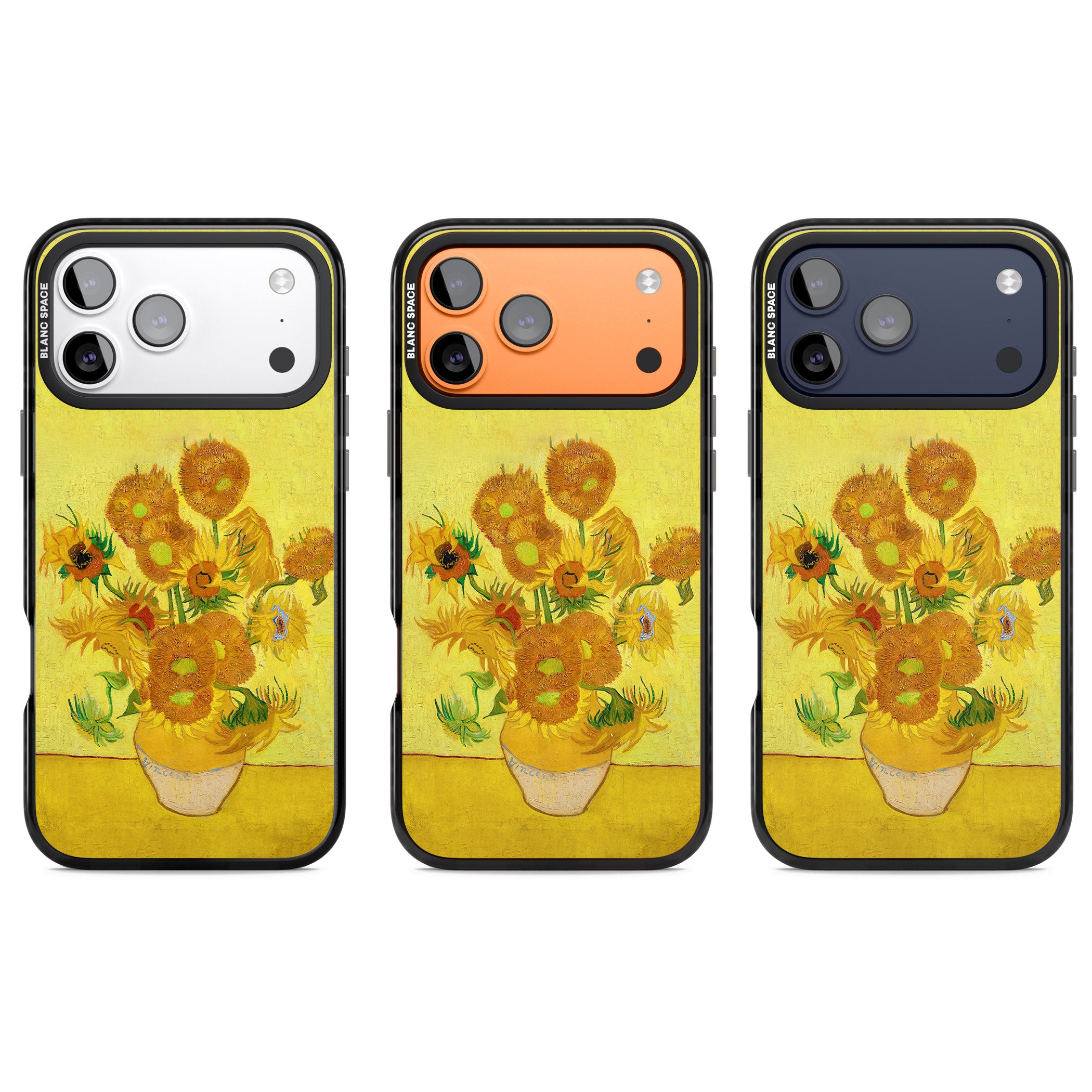 Sunflowers iPhone 17 Pro Impact Black Phone Case APT Impact Protection