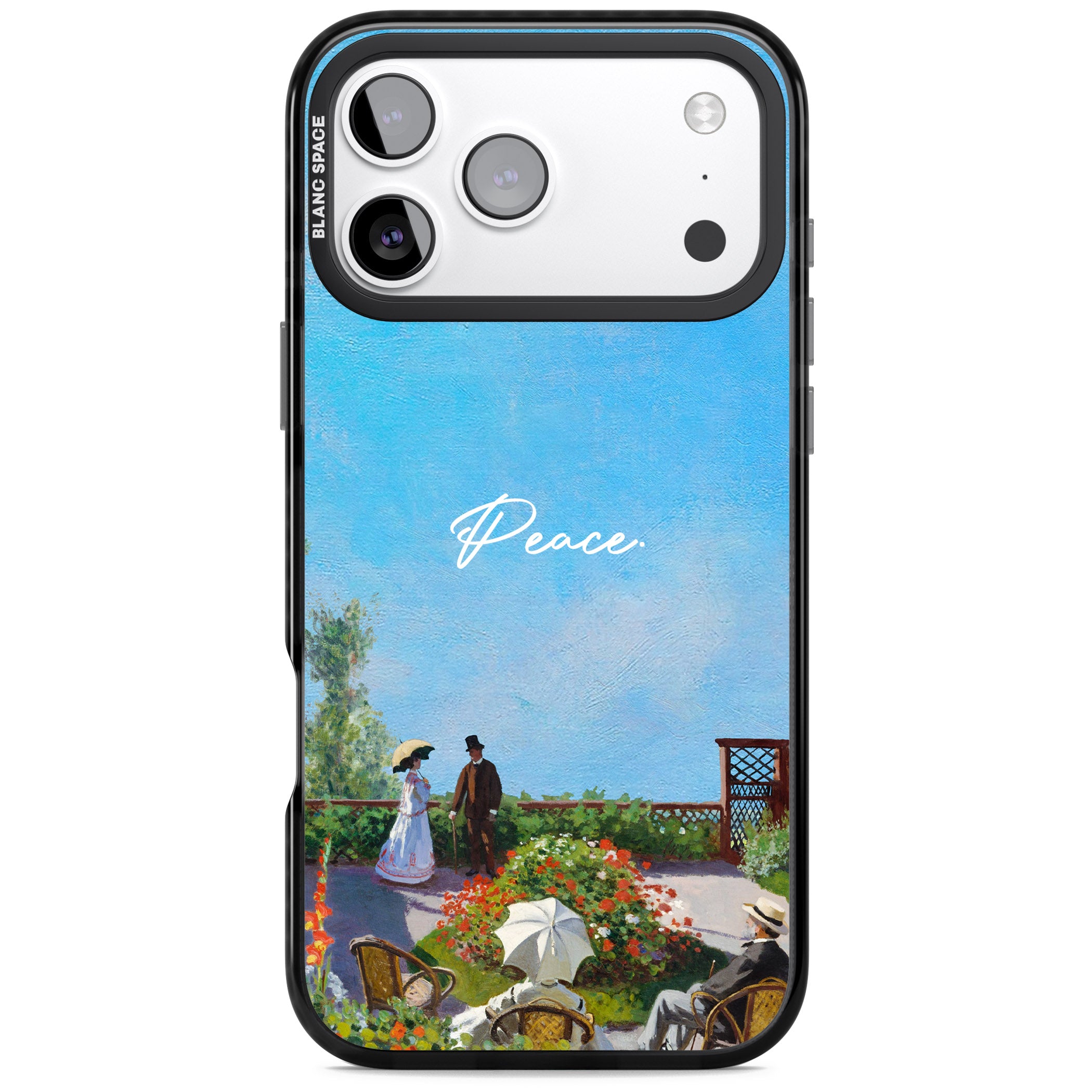 Monet Garden Terrace iPhone 17 Pro Impact Black Phone Case