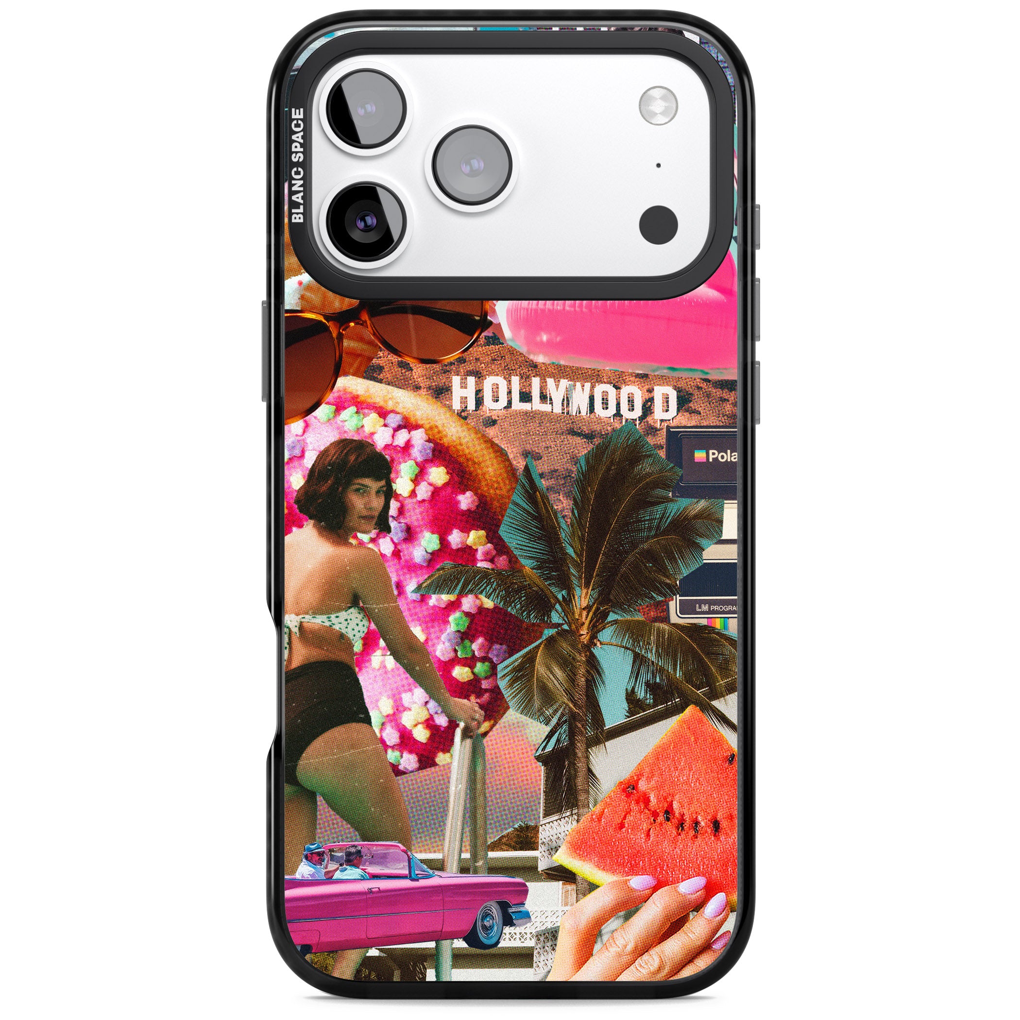 Hollywood Retro Collage iPhone 17 Pro Impact Black Phone Case