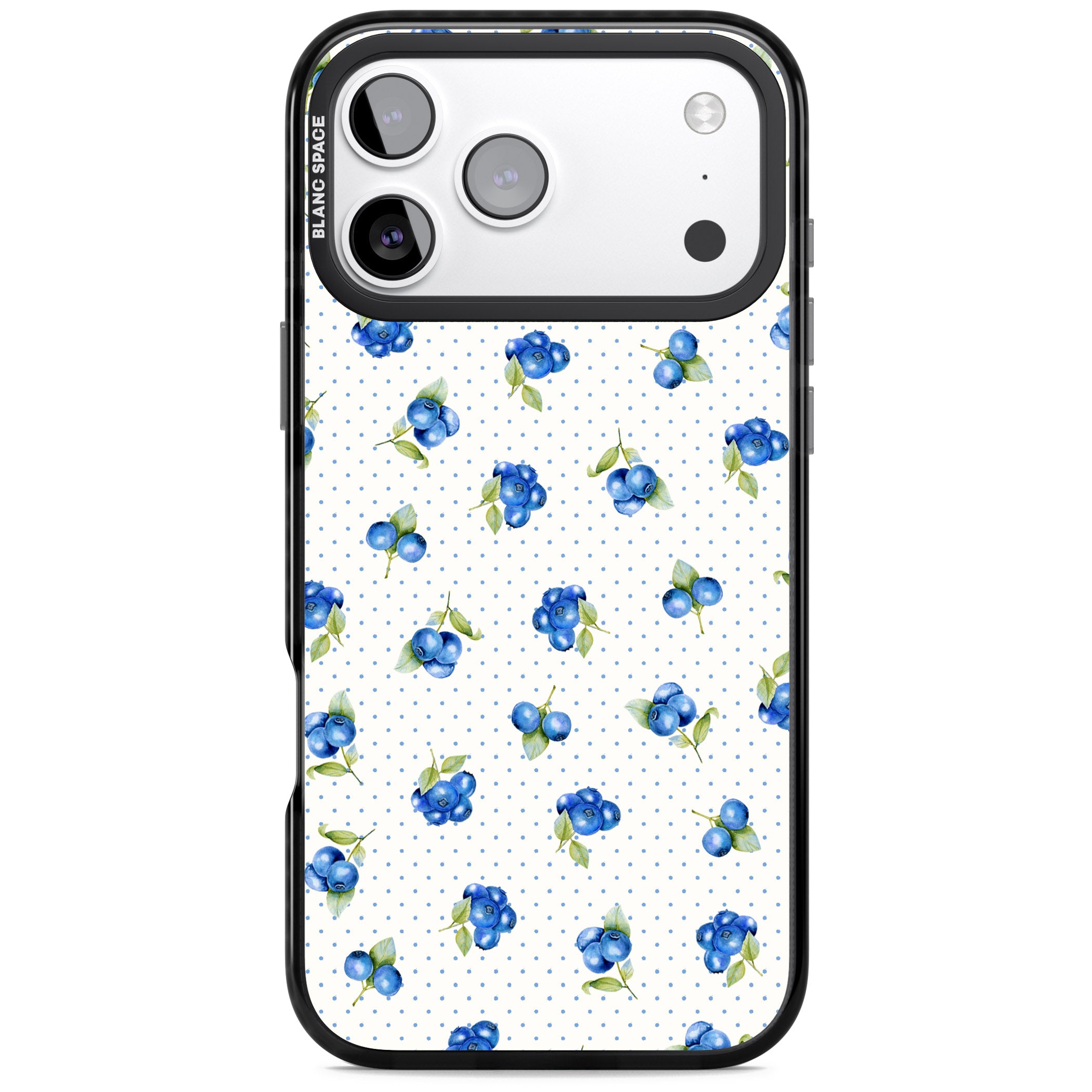 Blueberry Picnic iPhone 17 Pro Impact Black Phone Case