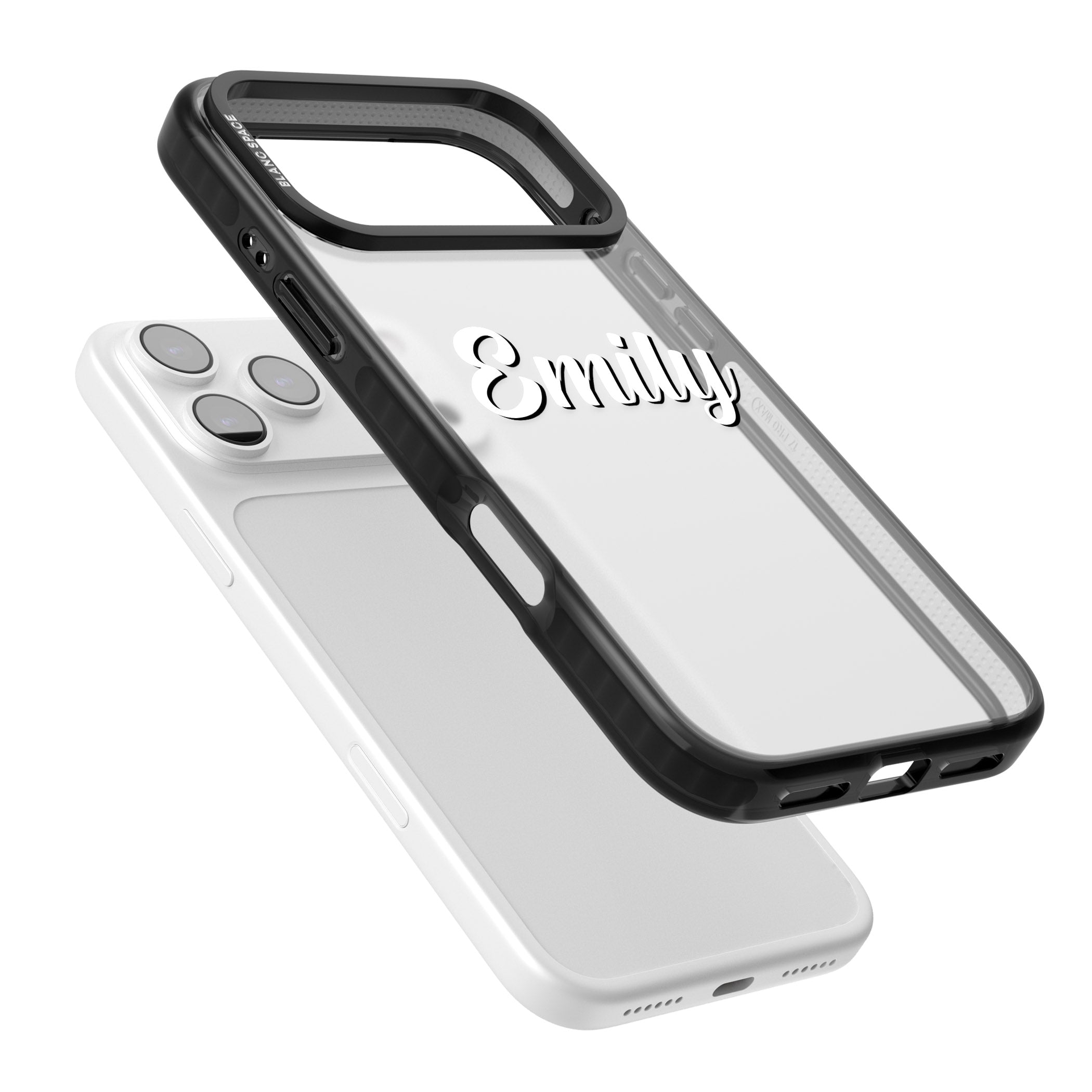 Personalised Cute Name iPhone 17 Pro Impact Black Phone Case Colours