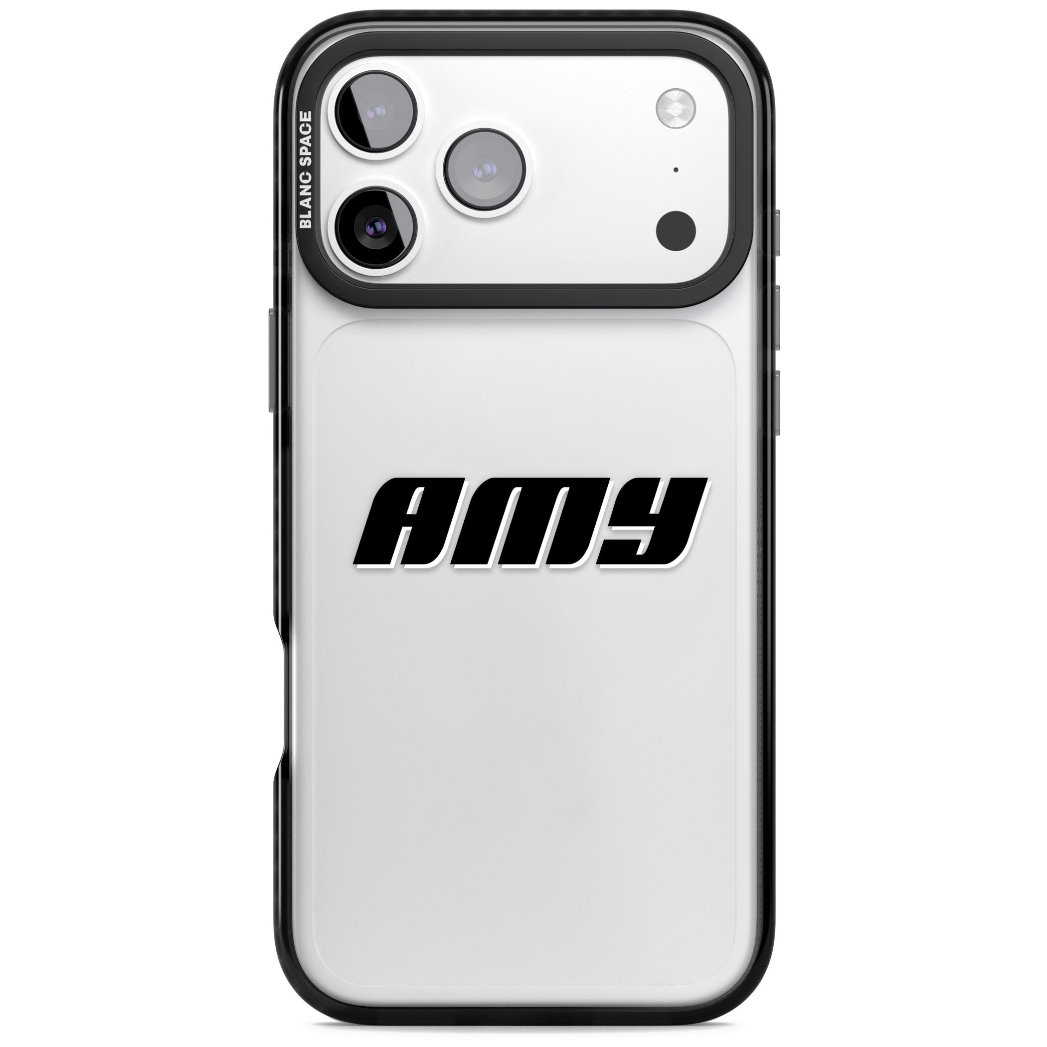 Personalised Bold Name iPhone 17 Pro Max Impact Black Phone Case