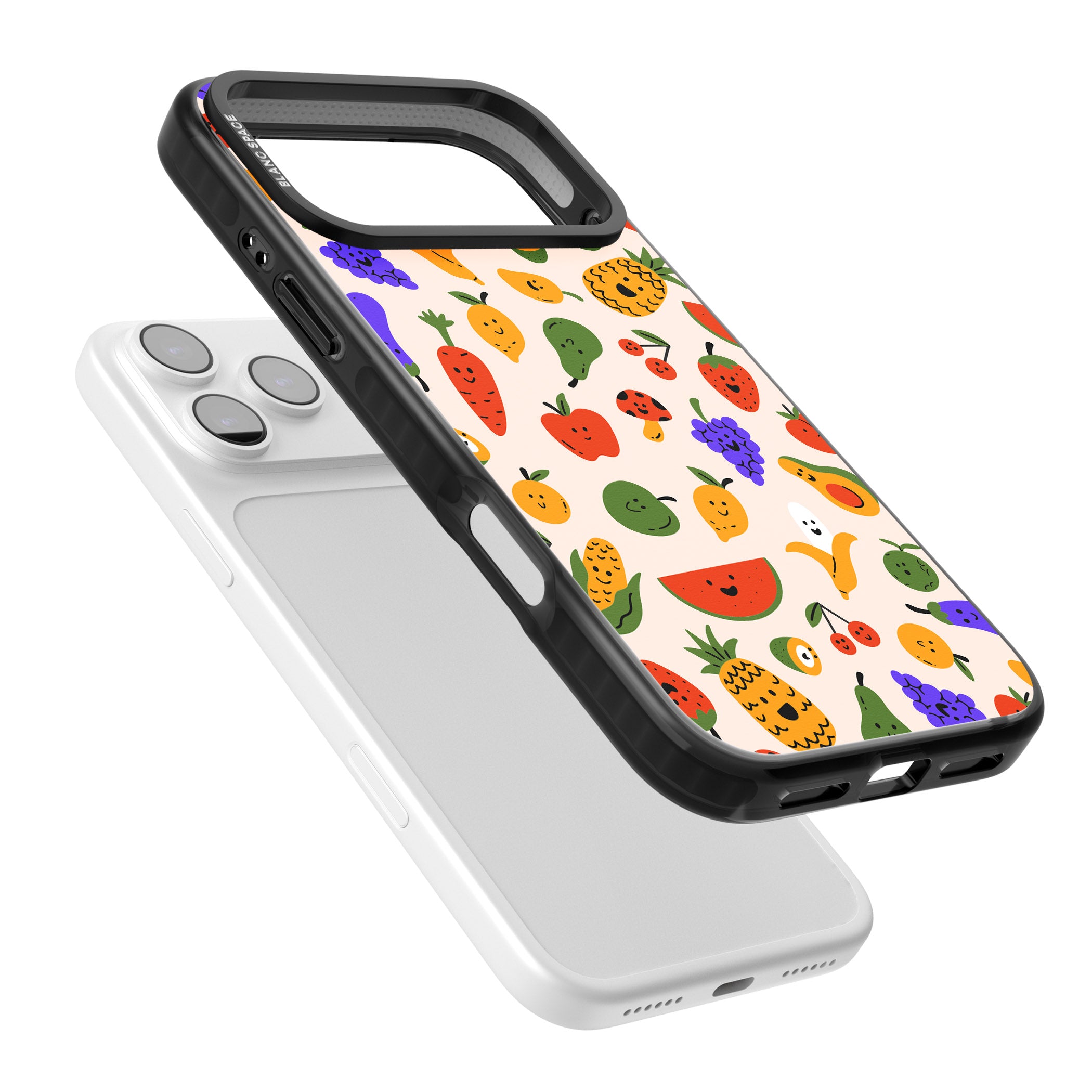 Kawaii Fruit iPhone 17 Pro Impact Black Phone Case Colours