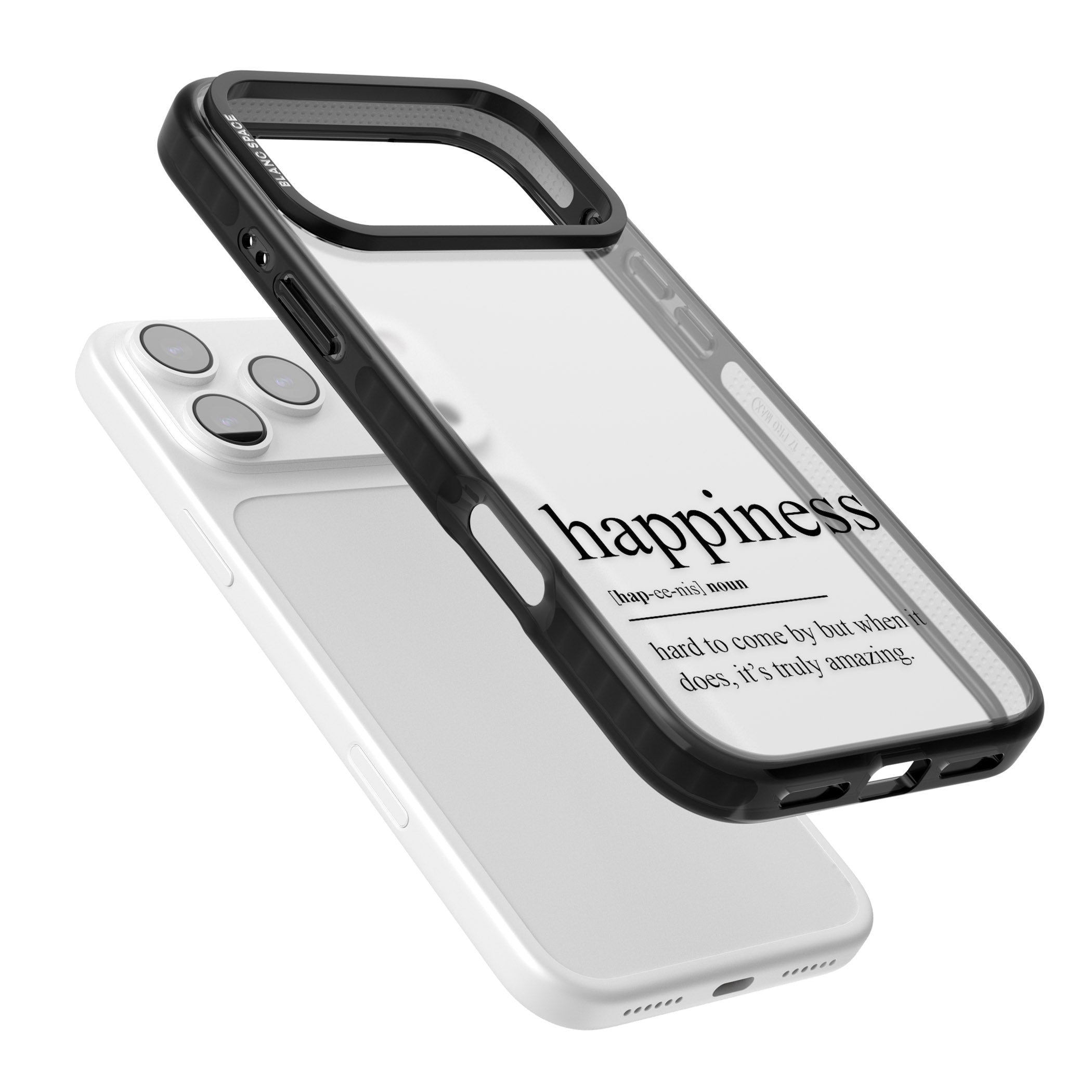 Happiness iPhone 17 Pro Max Impact Black Phone Case Colours
