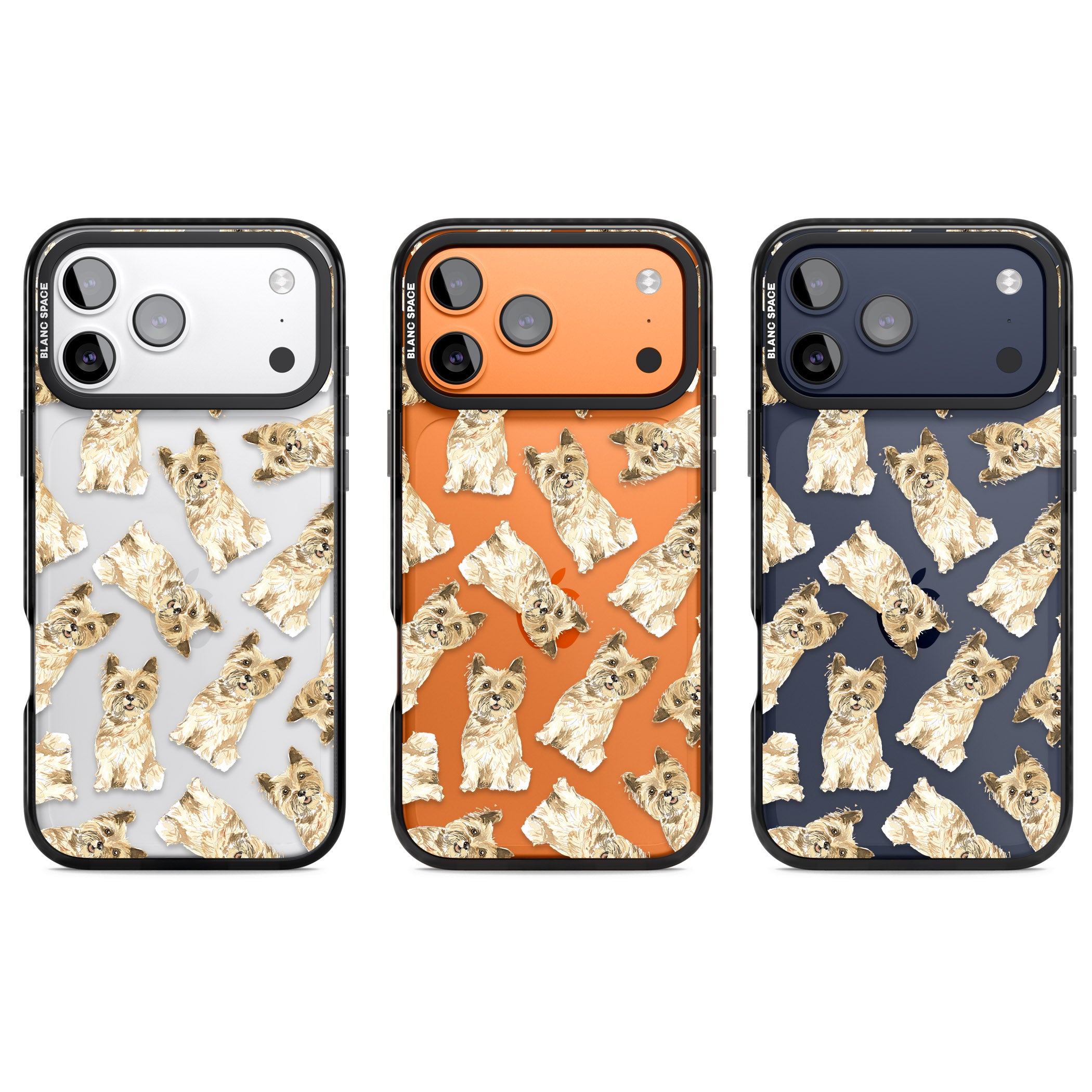 Cairn Terrier Watercolor iPhone 17 Pro Impact Black Phone Case APT Impact Protection