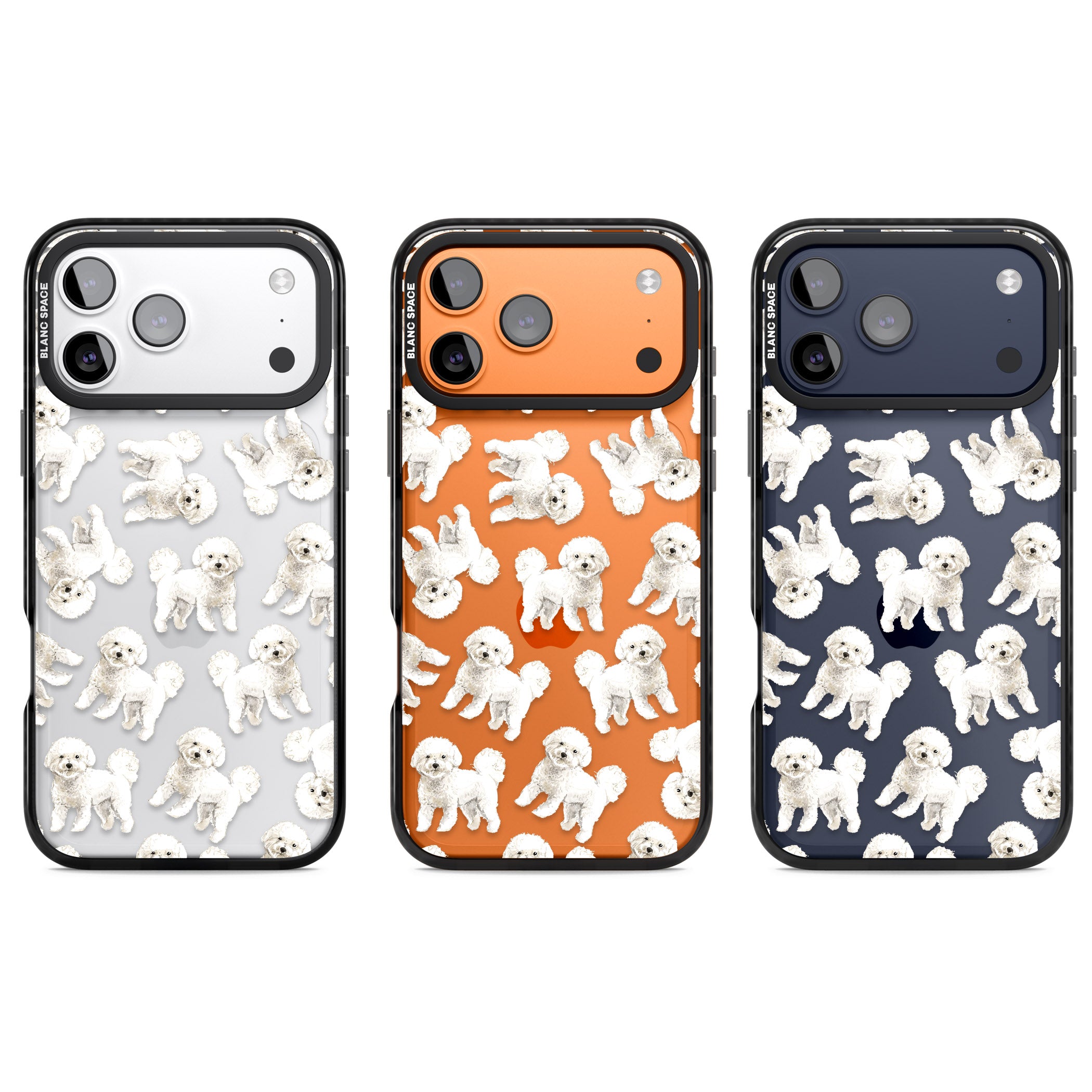 Bichon Frise Watercolor iPhone 17 Pro Impact Black Phone Case APT Impact Protection