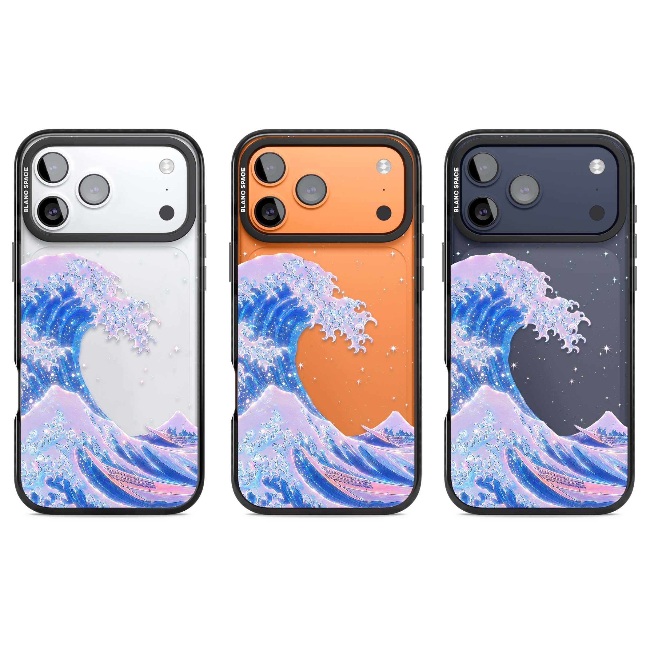 The Great Wave In Opal japanese iPhone case | Clear Impact case for iPhone 17 Pro, iPhone 17 Pro Max