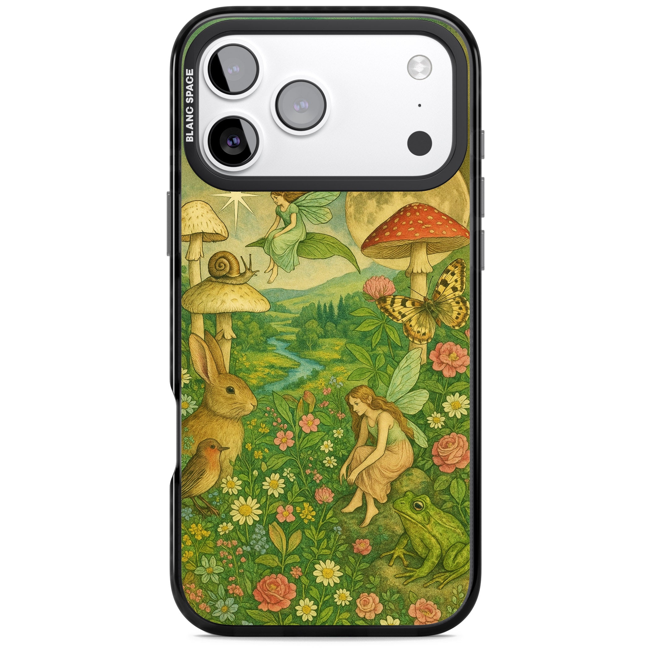 Fairies & Flowers iPhone 17 Pro Impact Black Phone Case