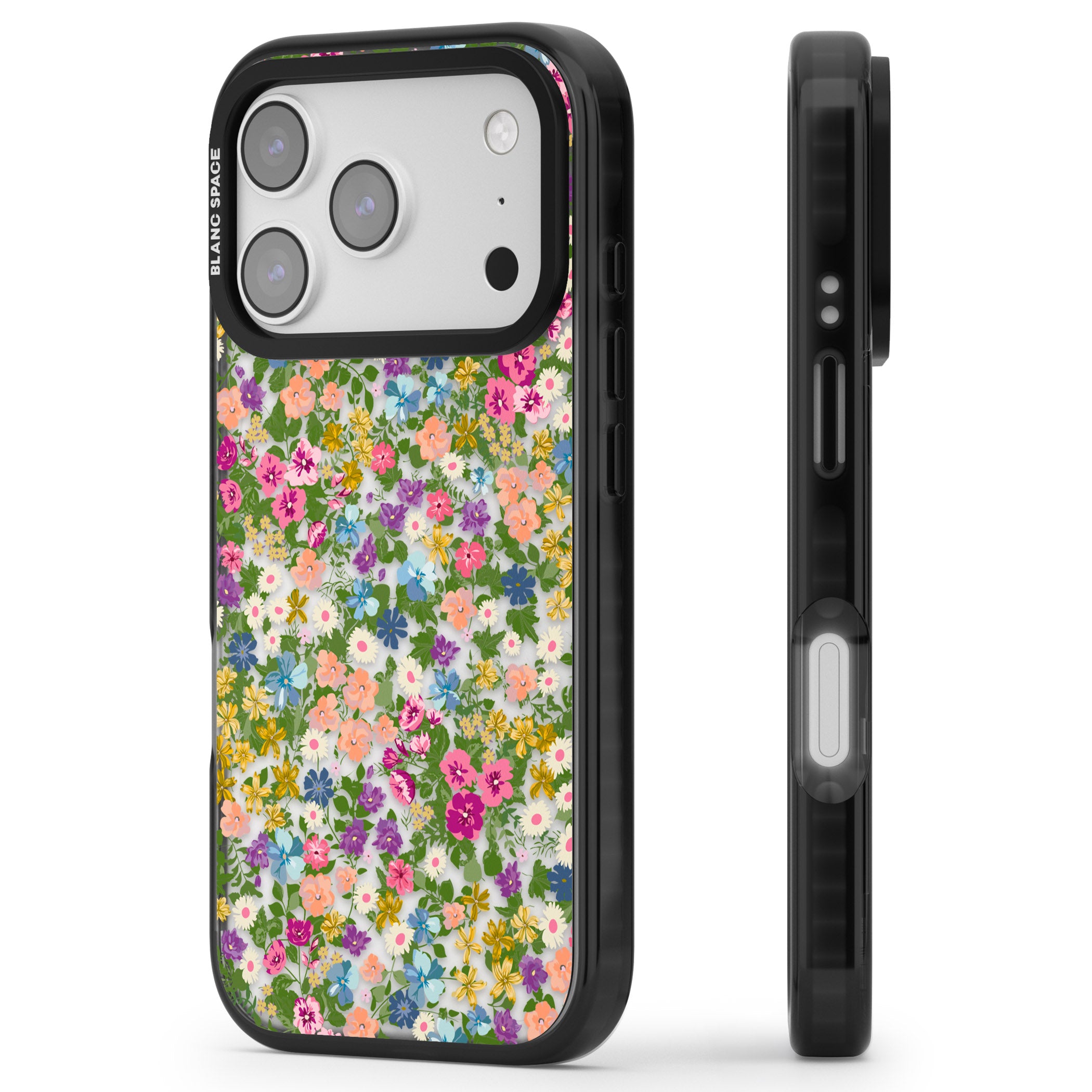 Tuscan Meadow iPhone 17 Pro Impact Black Phone Case Side Profile