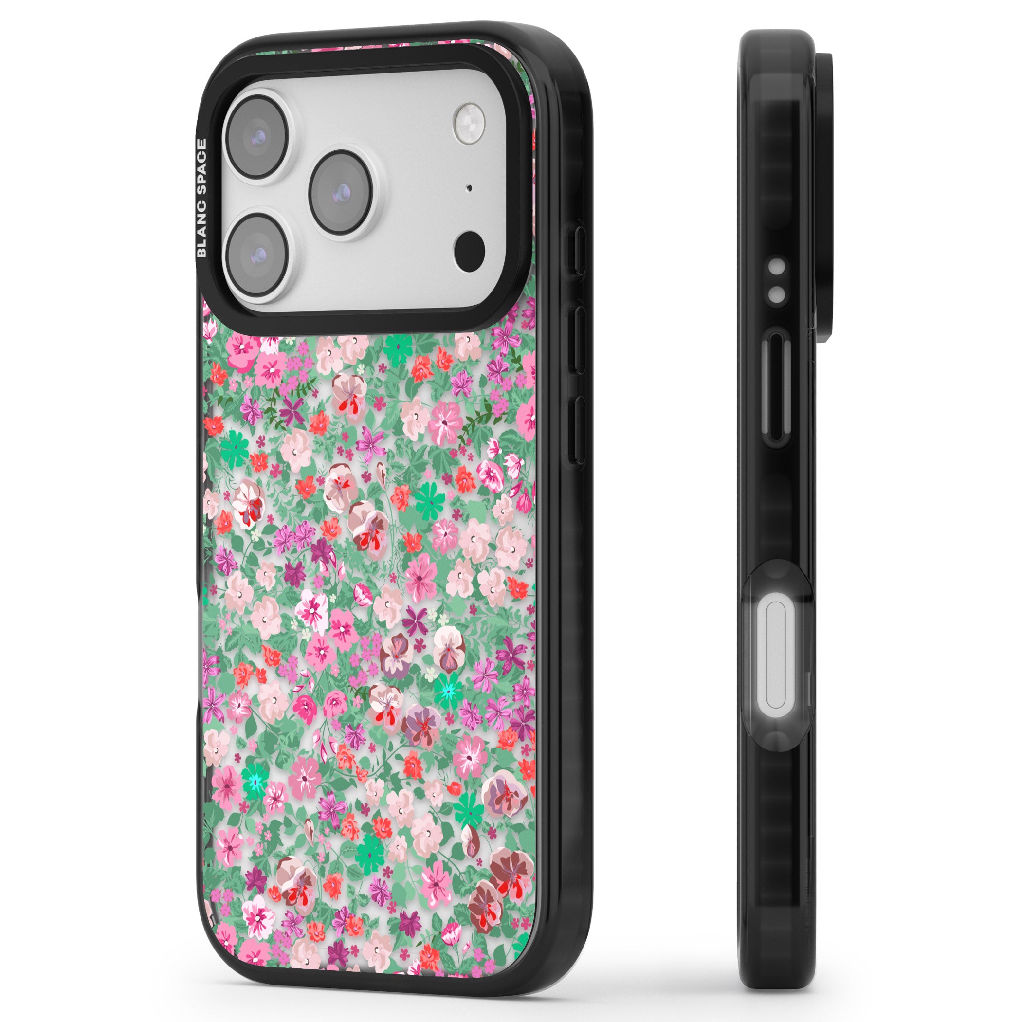 Florentine Meadow iPhone 17 Pro Max Impact Black Phone Case Side Profile