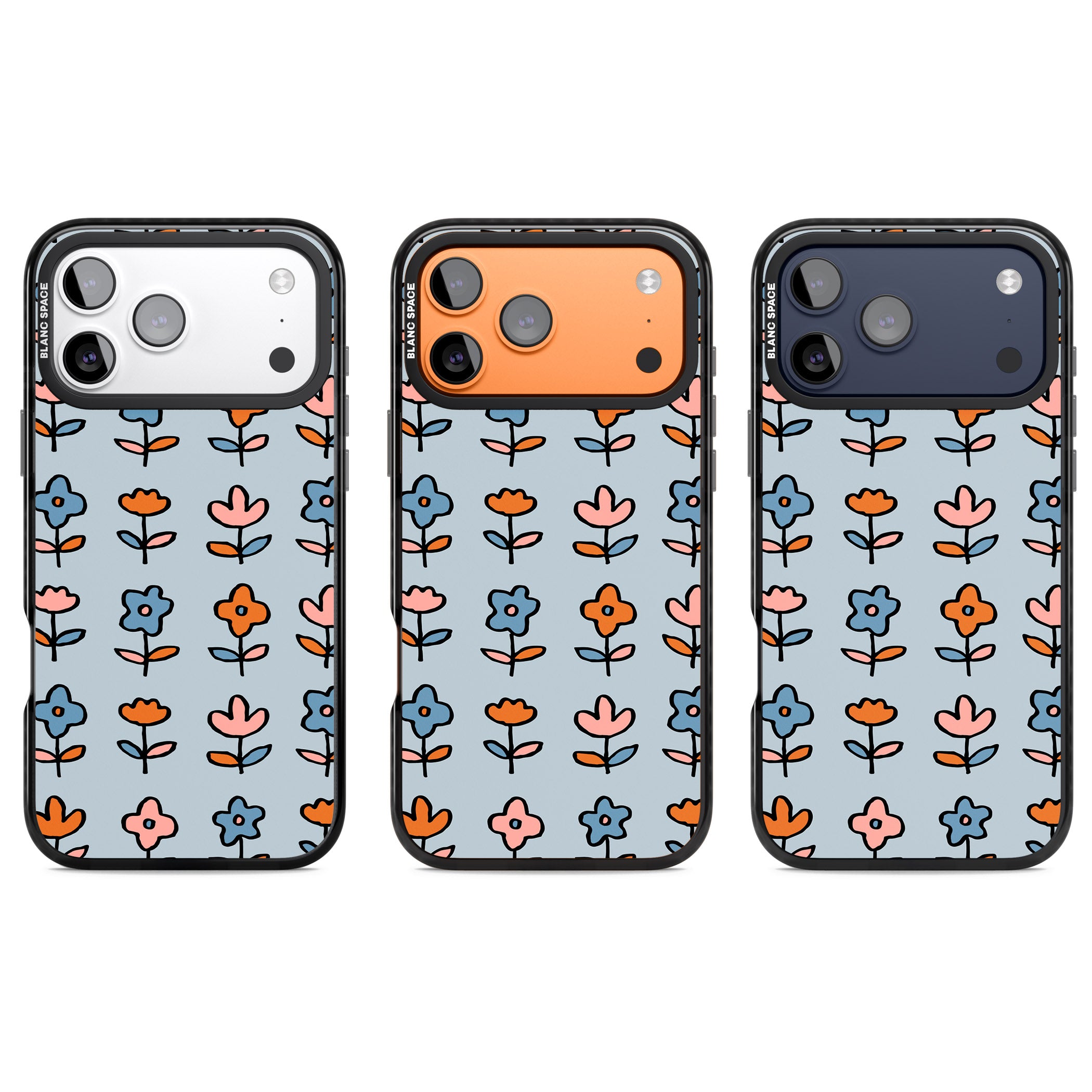 Vintage Floral Array iPhone 17 Pro Impact Black Phone Case APT Impact Protection