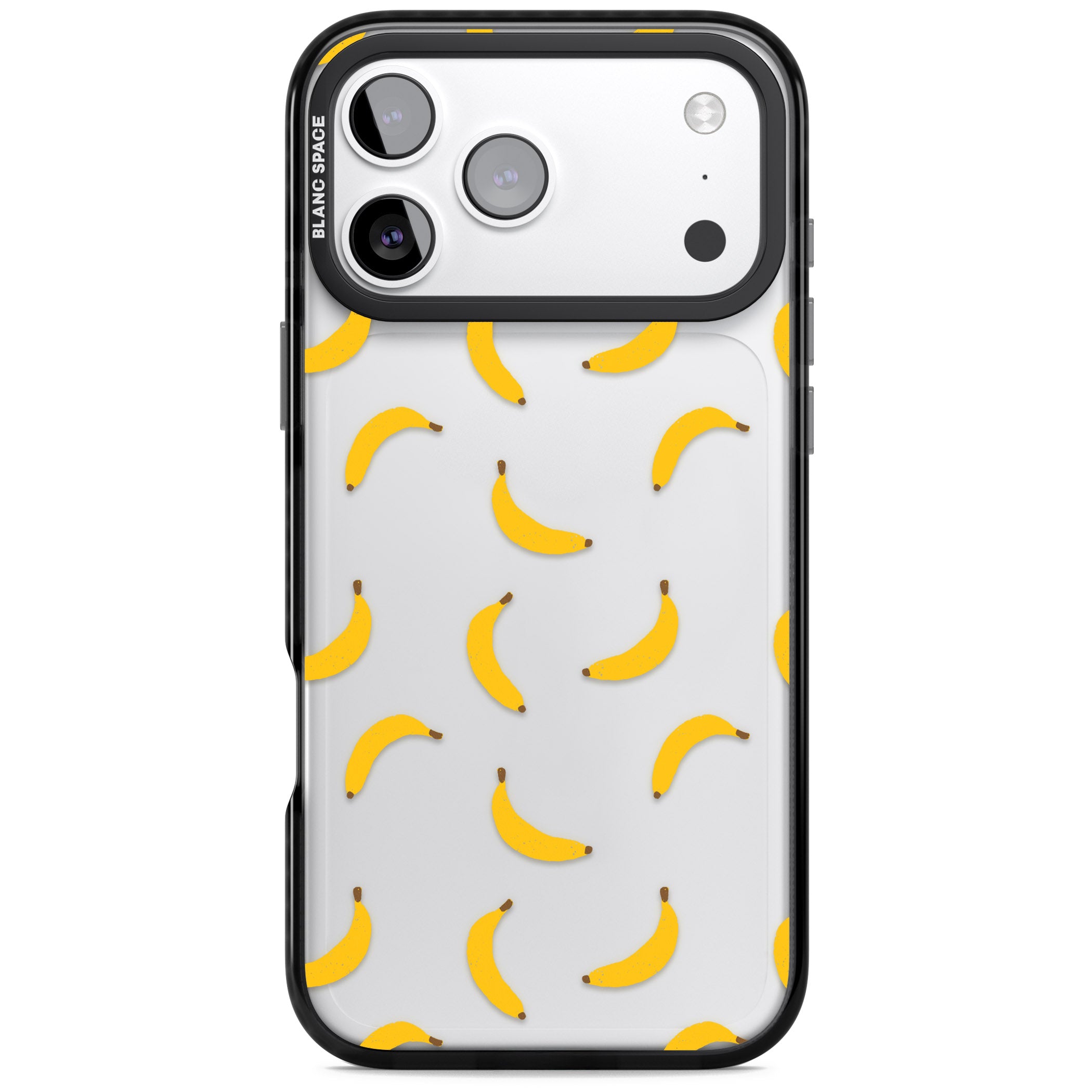 Banana Pattern iPhone 17 Pro Impact Black Phone Case