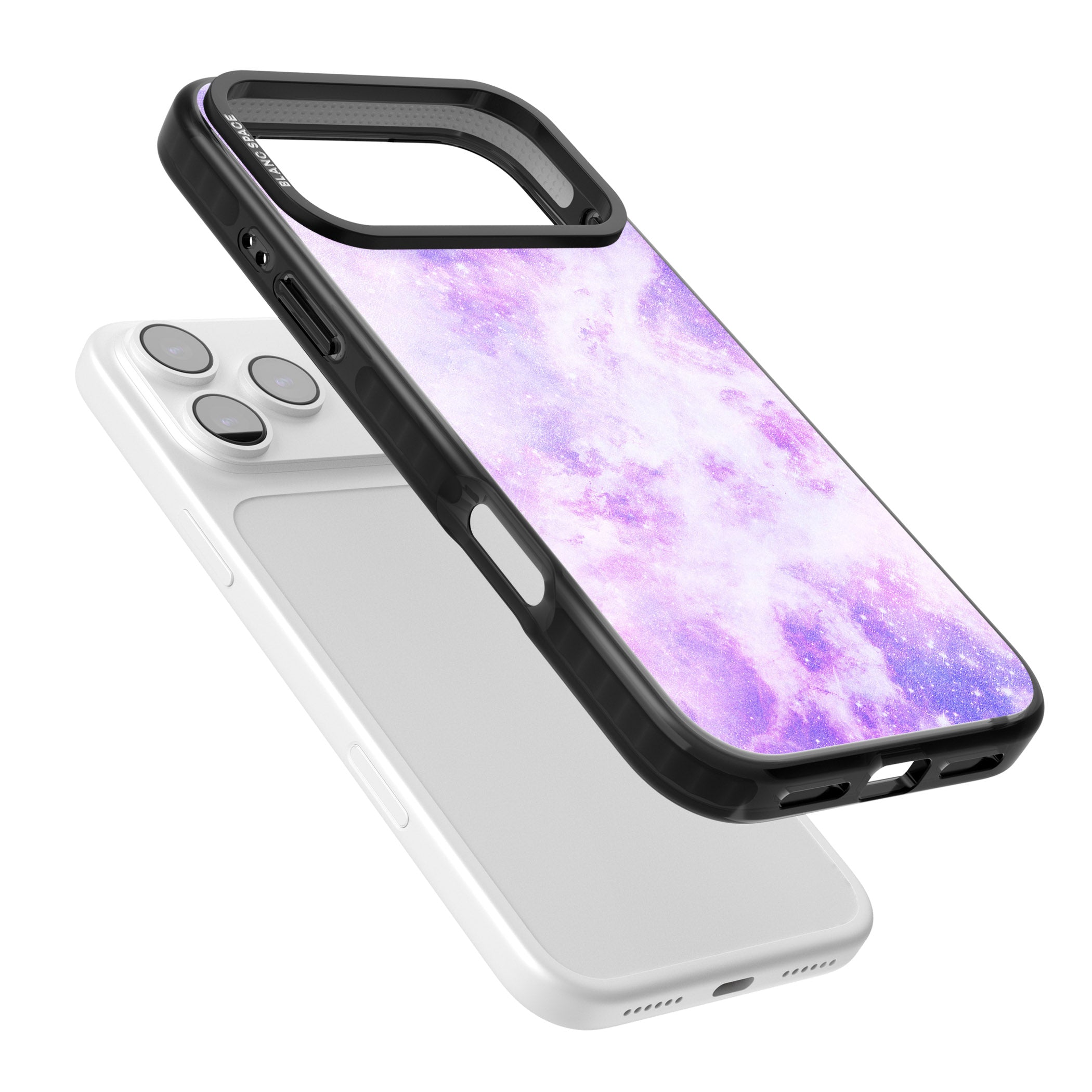 Purple Galaxy Vibes iPhone 17 Pro Impact Black Phone Case Colours