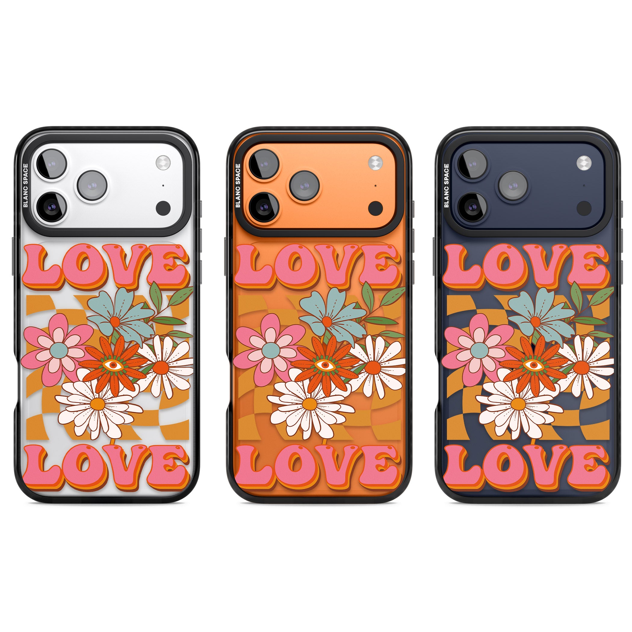 Love Bloom iPhone 17 Pro Impact Black Phone Case APT Impact Protection