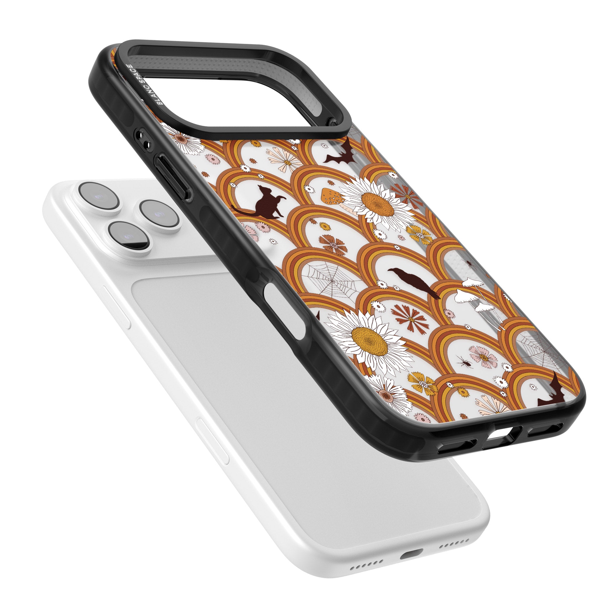 Halloween Rainbows iPhone 17 Pro Impact Black Phone Case Colours