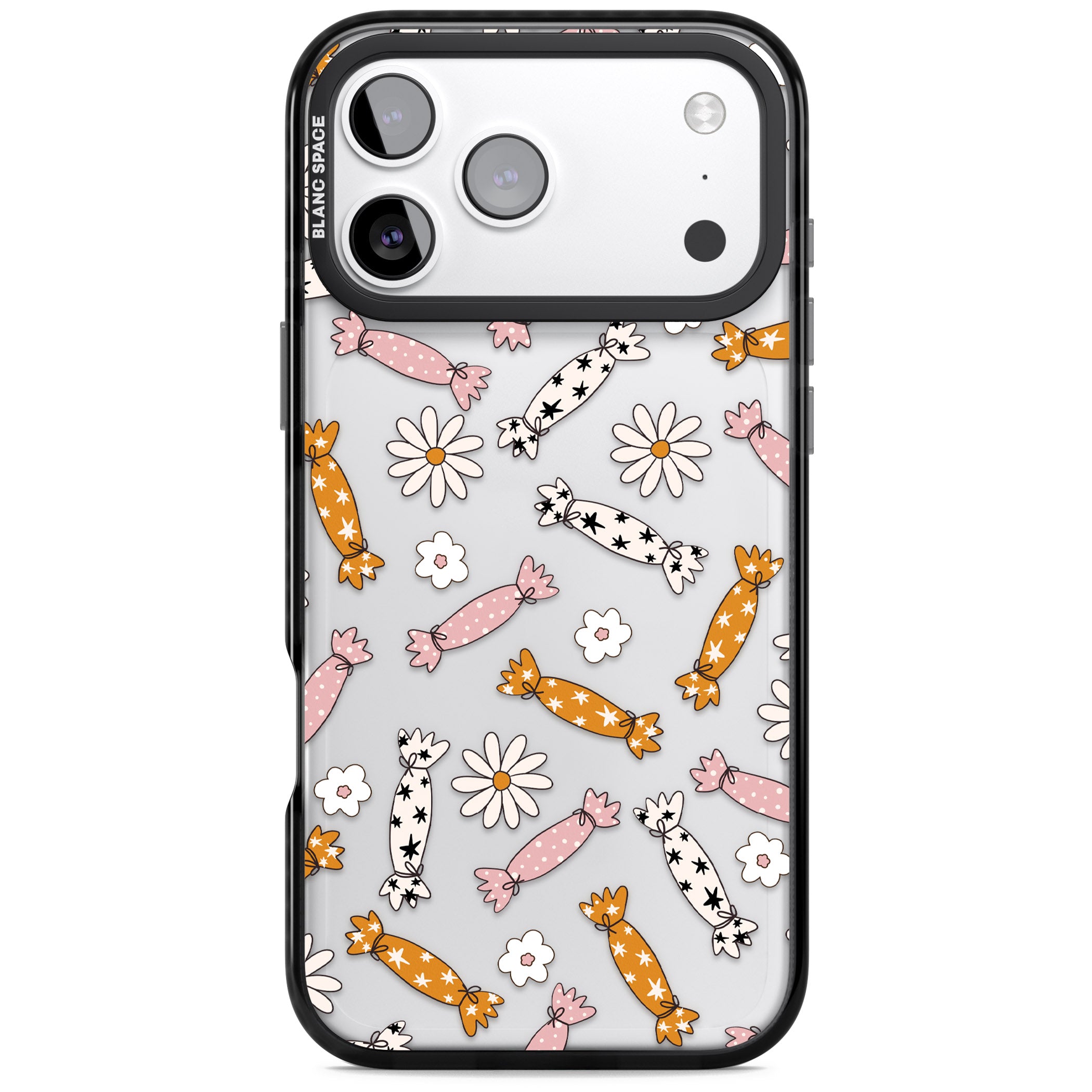 Floral Candy iPhone 17 Pro Impact Black Phone Case