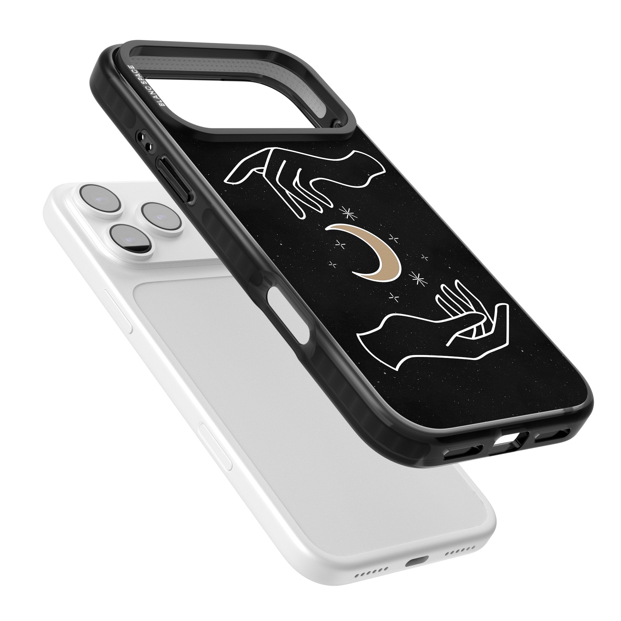 Cosmic Hands iPhone 17 Pro Impact Black Phone Case Colours
