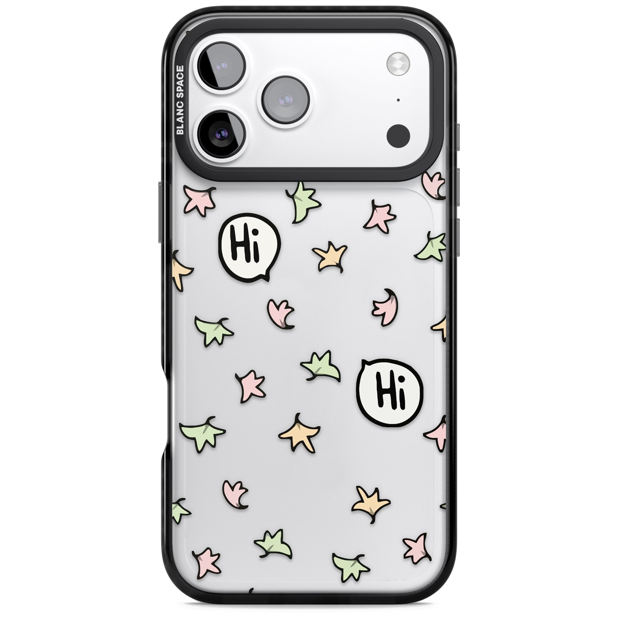 Heartstopper Leaves Pattern iPhone 17 Pro Impact Black Phone Case