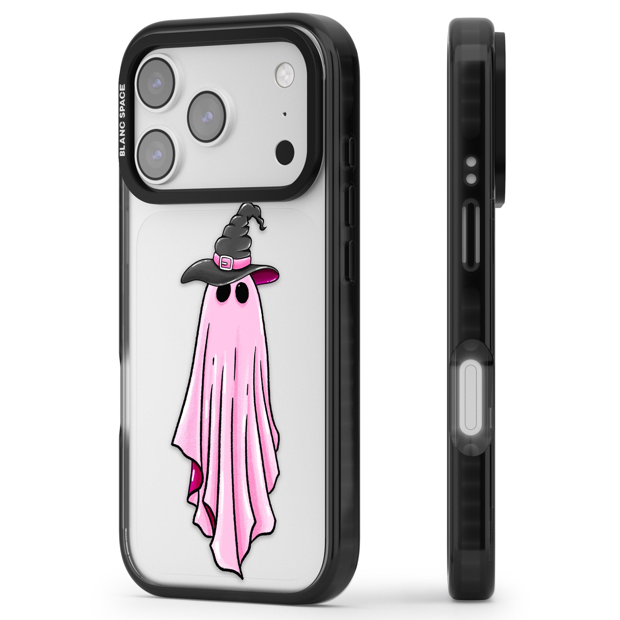 New Hat Day iPhone 17 Pro Impact Black Phone Case Side Profile