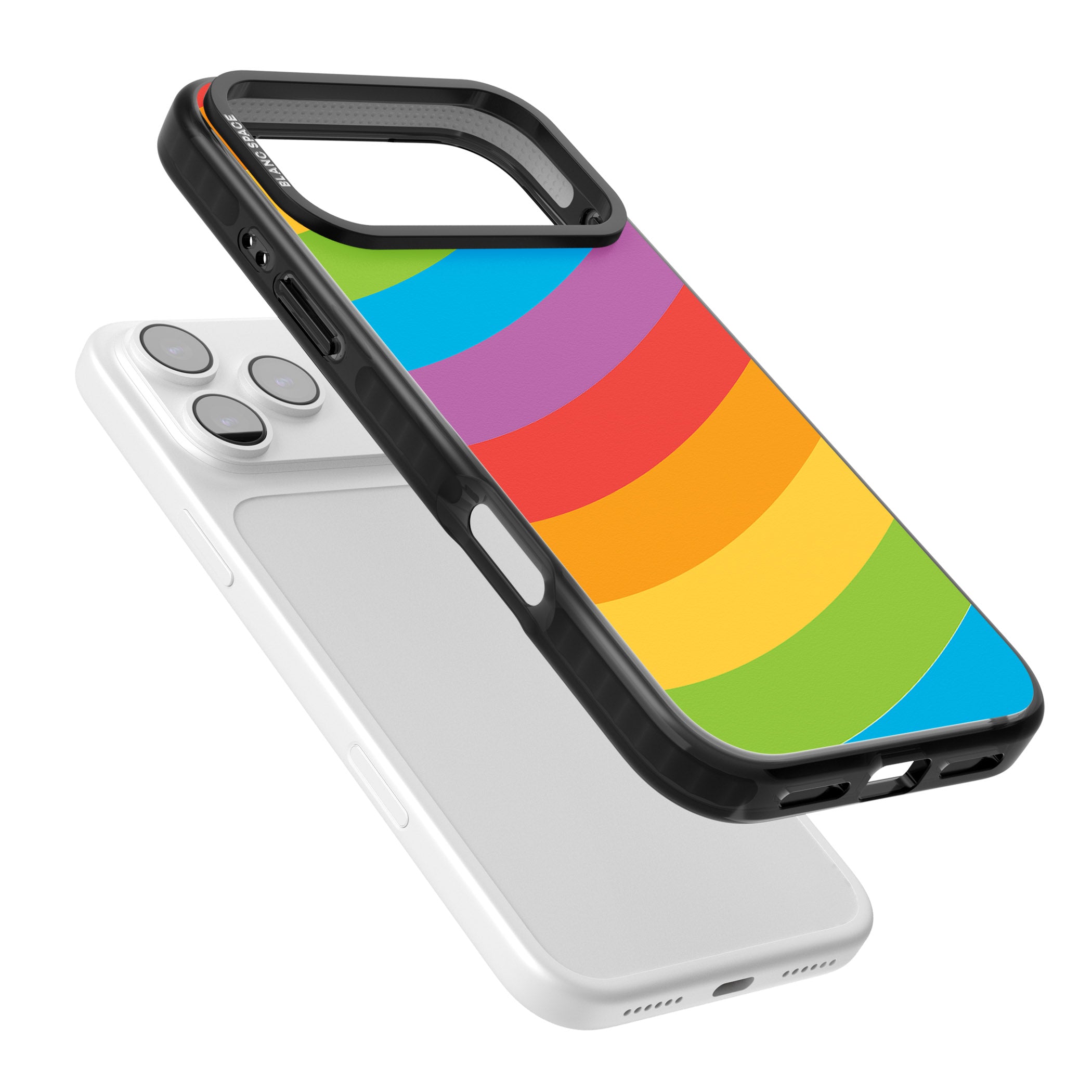 Lucky Rainbow iPhone 17 Pro Impact Black Phone Case Colours