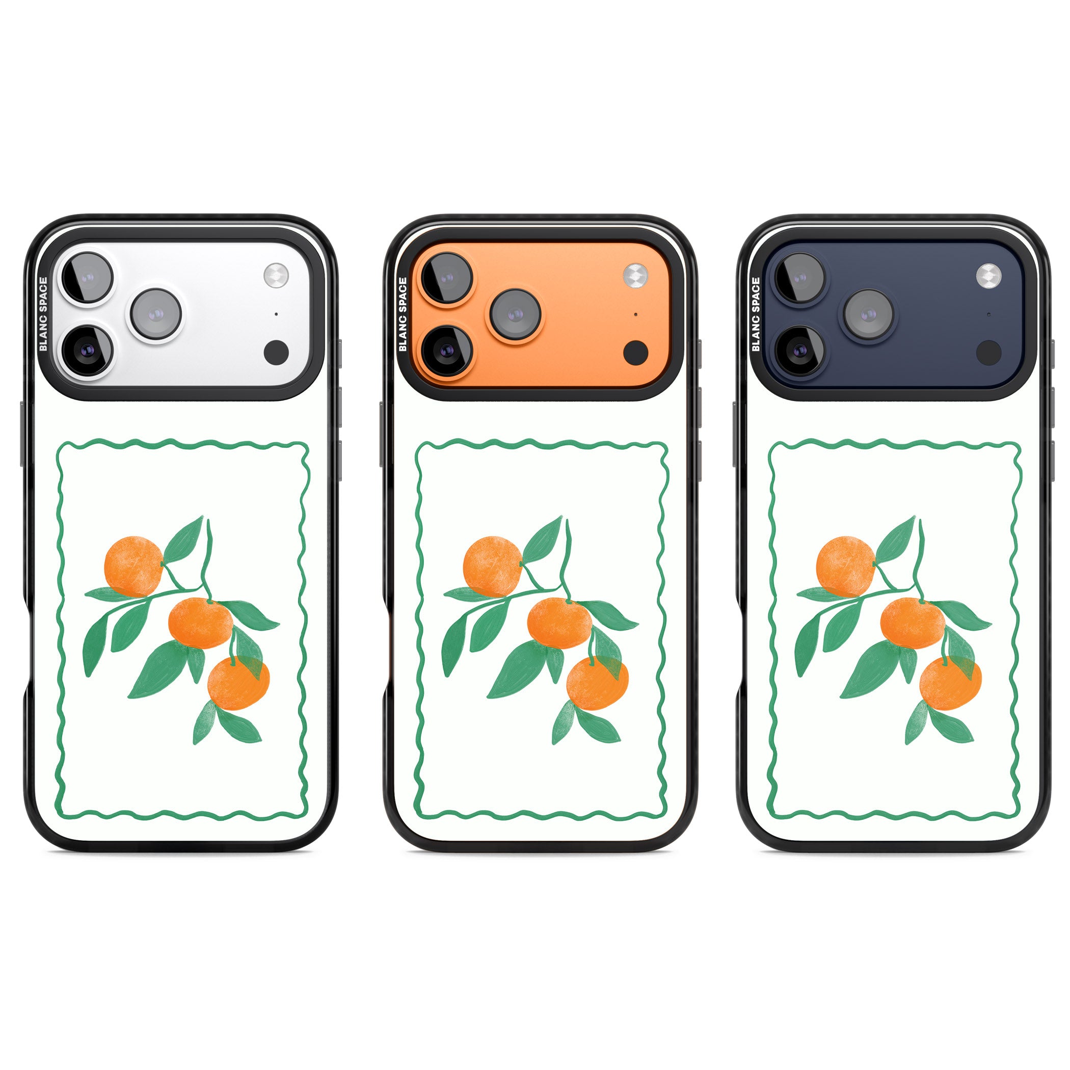 Italian Oranges iPhone 17 Pro Impact Black Phone Case APT Impact Protection