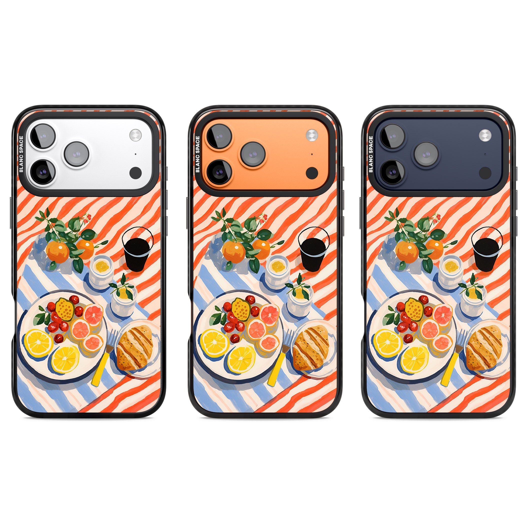 Citrus Picnic iPhone 17 Pro Impact Black Phone Case APT Impact Protection