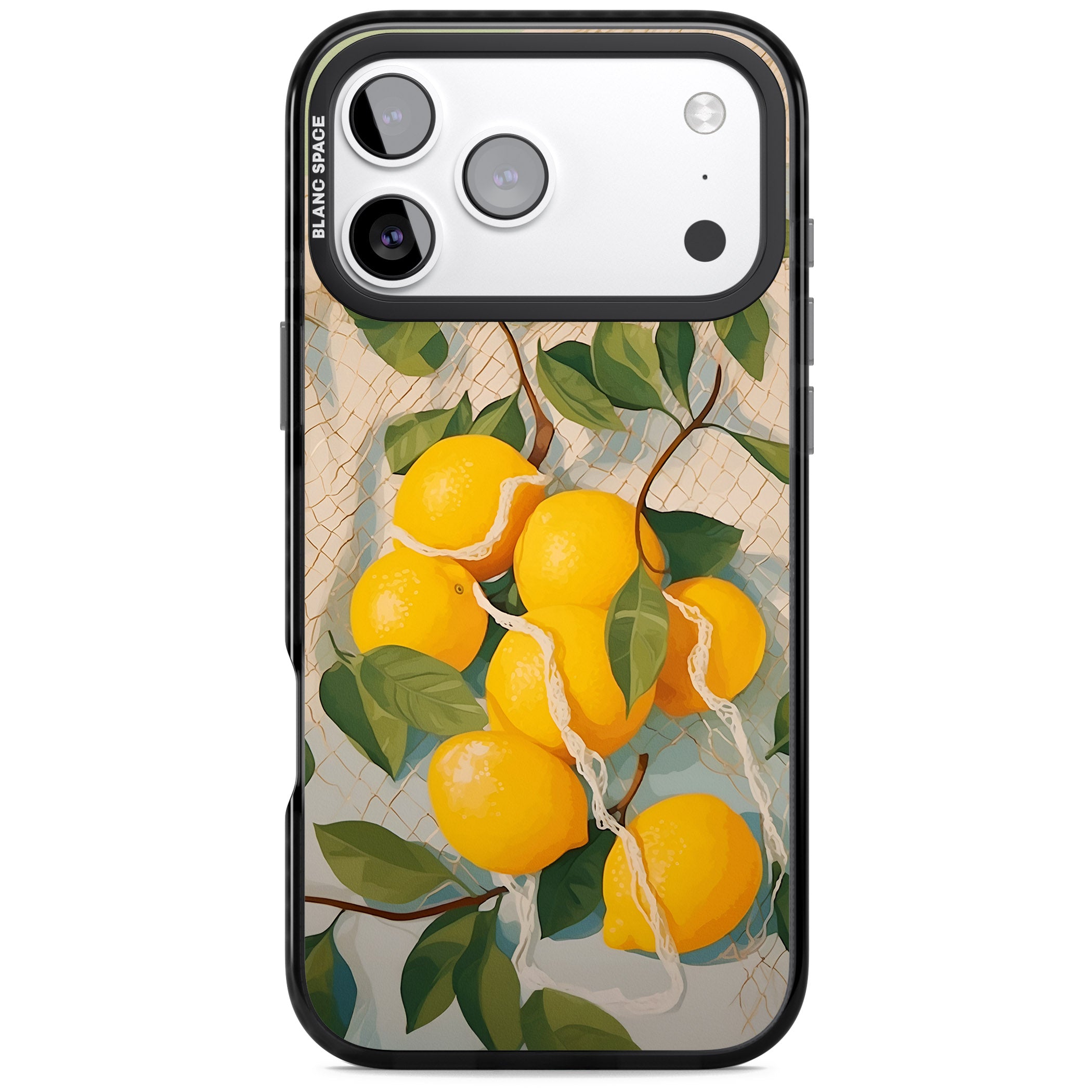 Lemon Vines iPhone 17 Pro Impact Black Phone Case