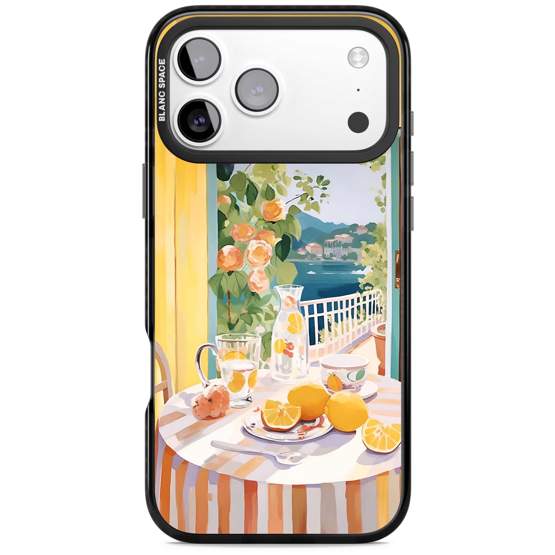 Amalfi Breakfast Balcony iPhone 17 Pro Impact Black Phone Case
