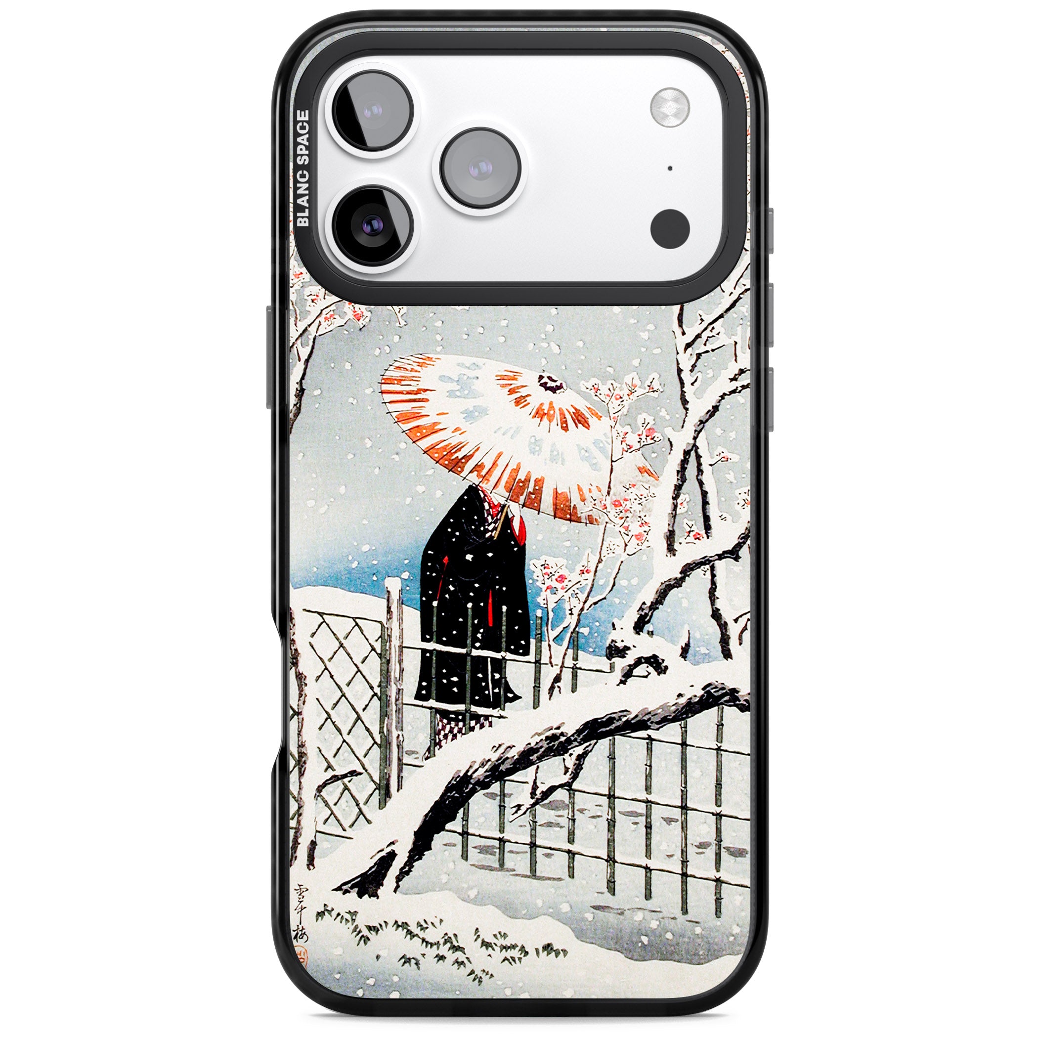 Plum Tree In Snow By Hiroaki Takahashi iPhone 17 Pro Impact Black Phone Case