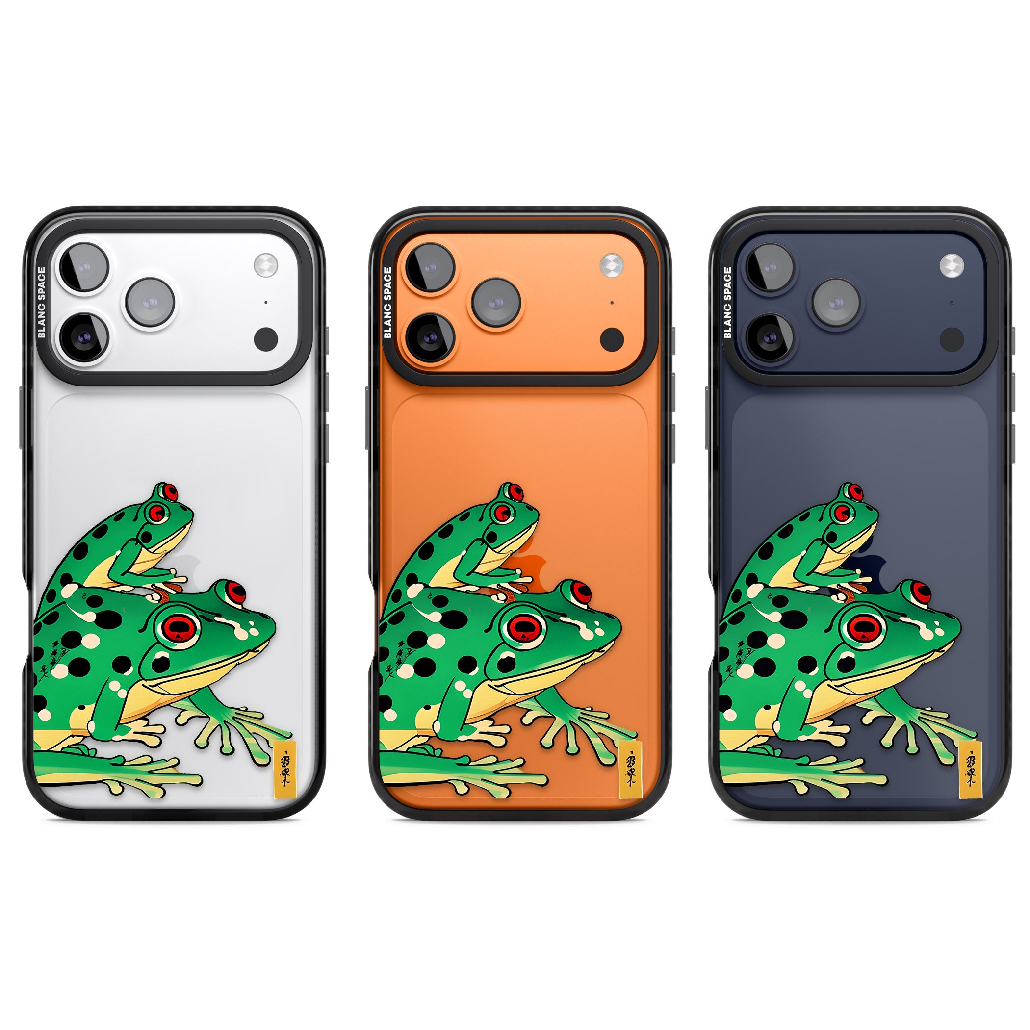 Matsumoto Hoji Frog Green iPhone 17 Pro Impact Black Phone Case APT Impact Protection