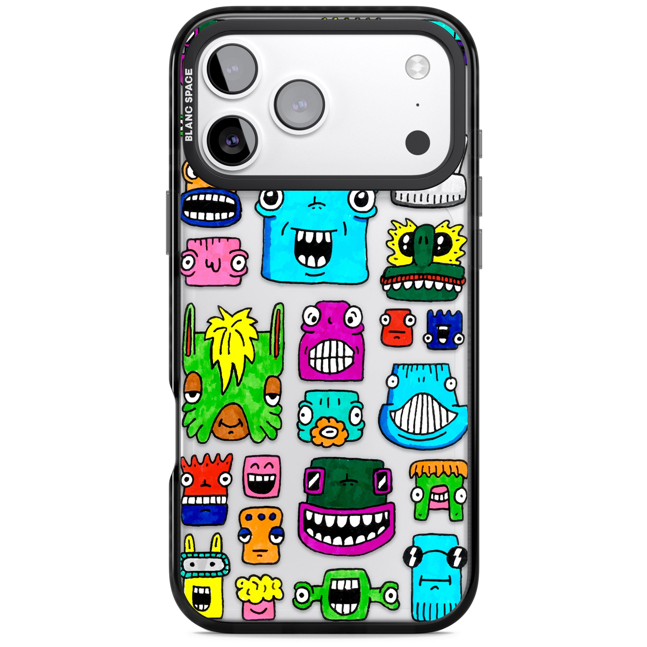Burst Heads Colour iPhone 17 Pro Impact Black Phone Case