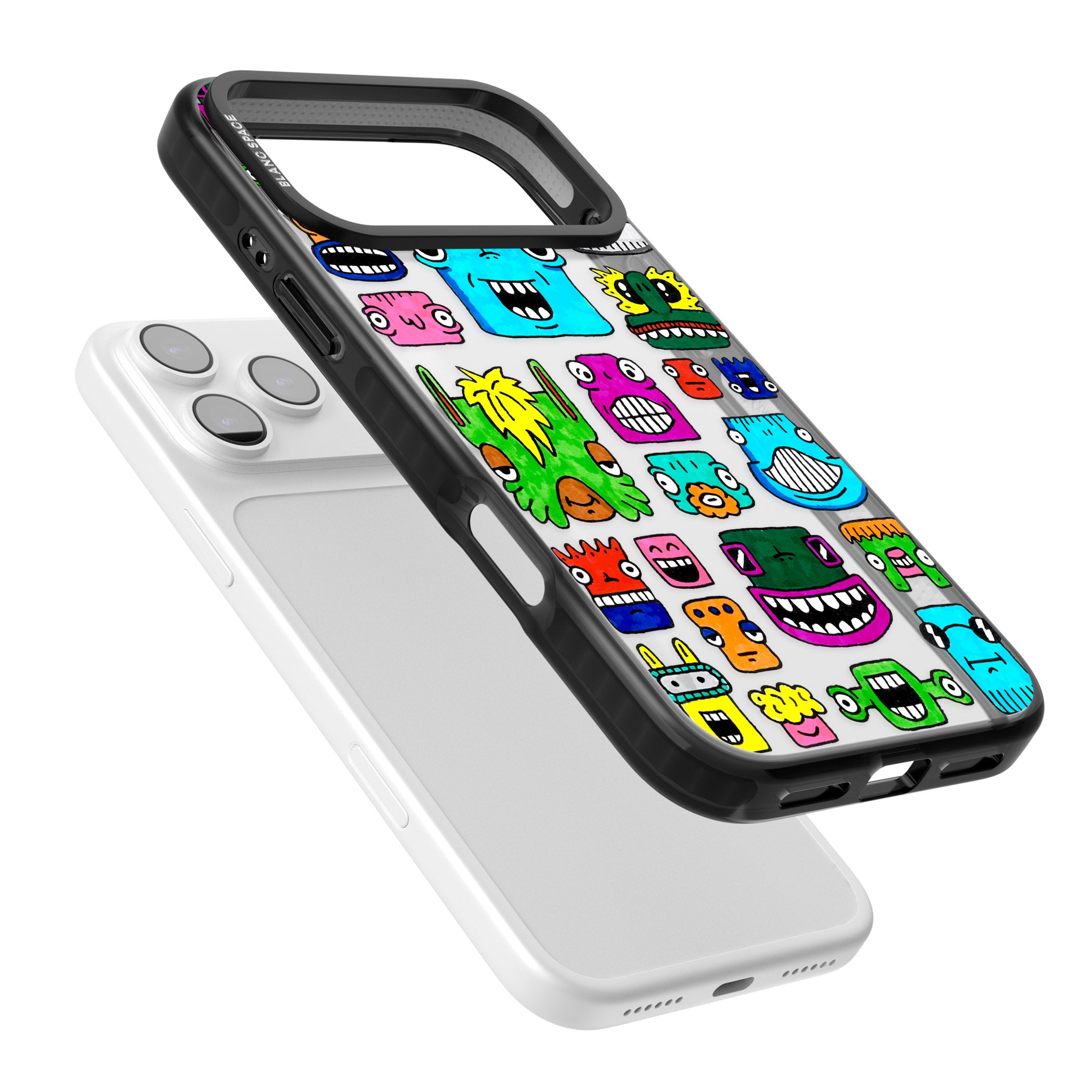 Burst Heads Colour iPhone 17 Pro Impact Black Phone Case Colours