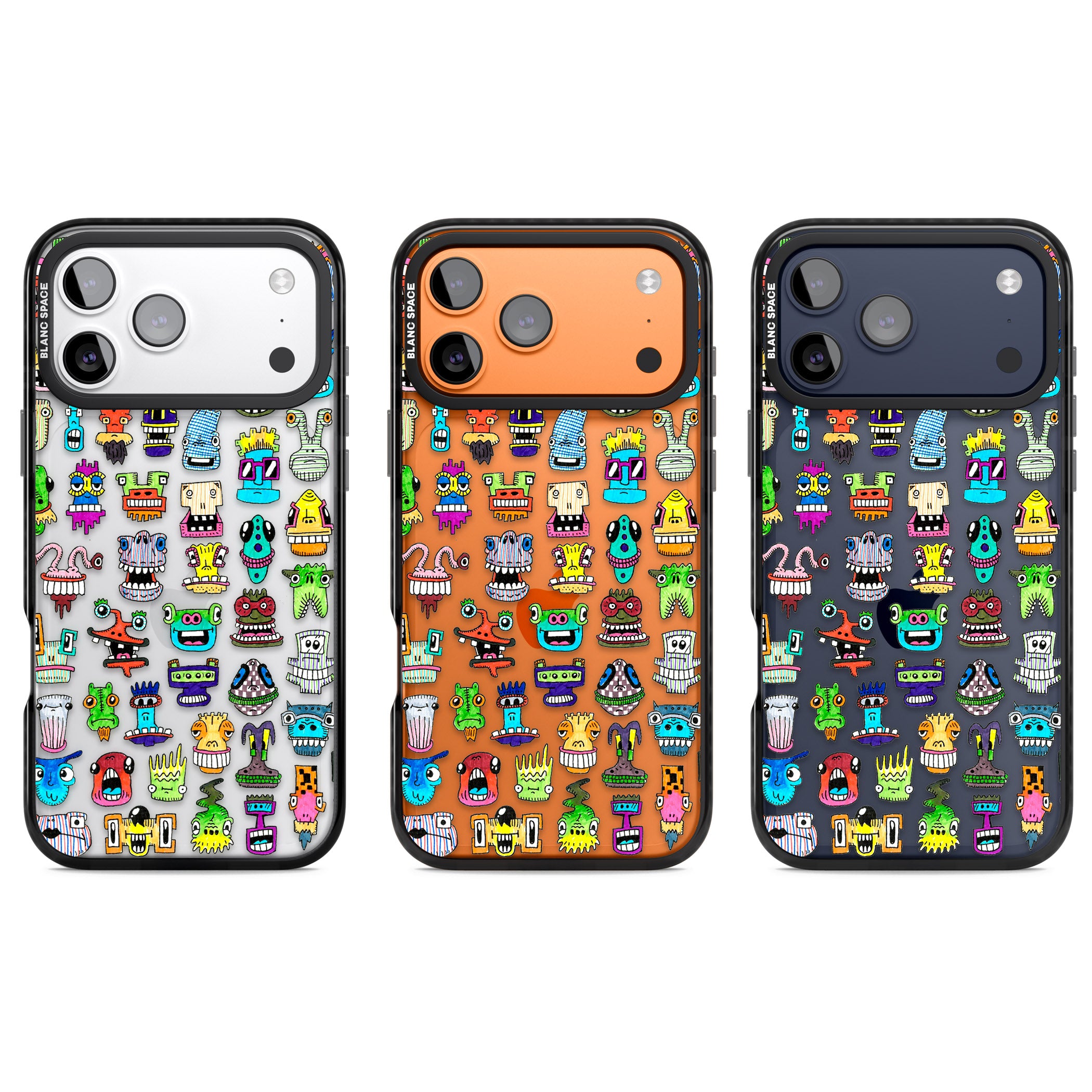 Familiar Faces iPhone 17 Pro Impact Black Phone Case APT Impact Protection