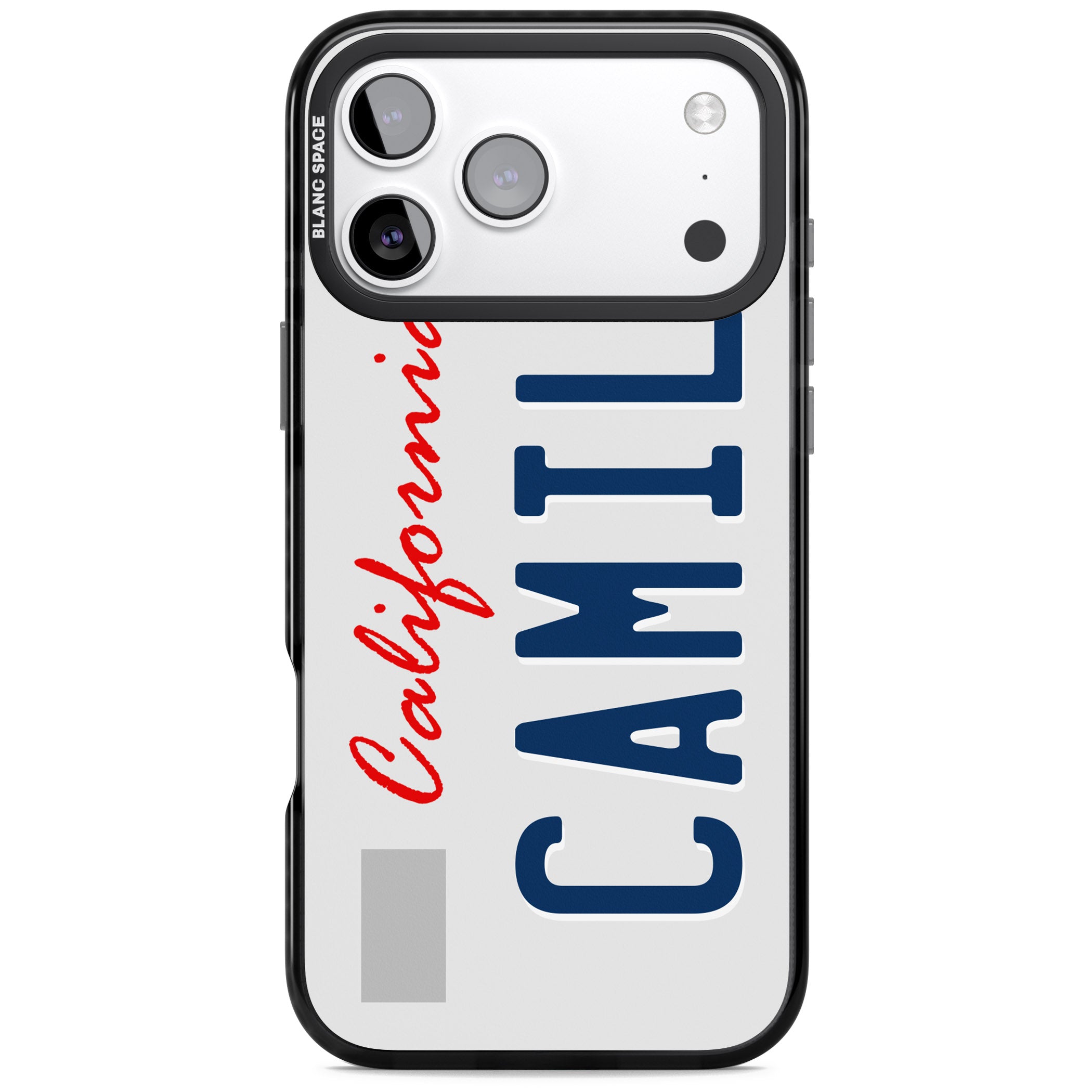 Personalised California License Plate iPhone 17 Pro Impact Black Phone Case