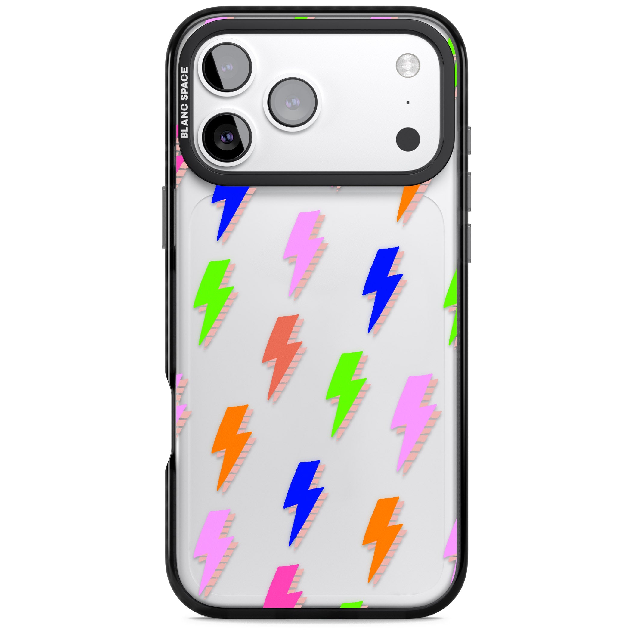Rainbow Pop Lightning iPhone 17 Pro Impact Black Phone Case