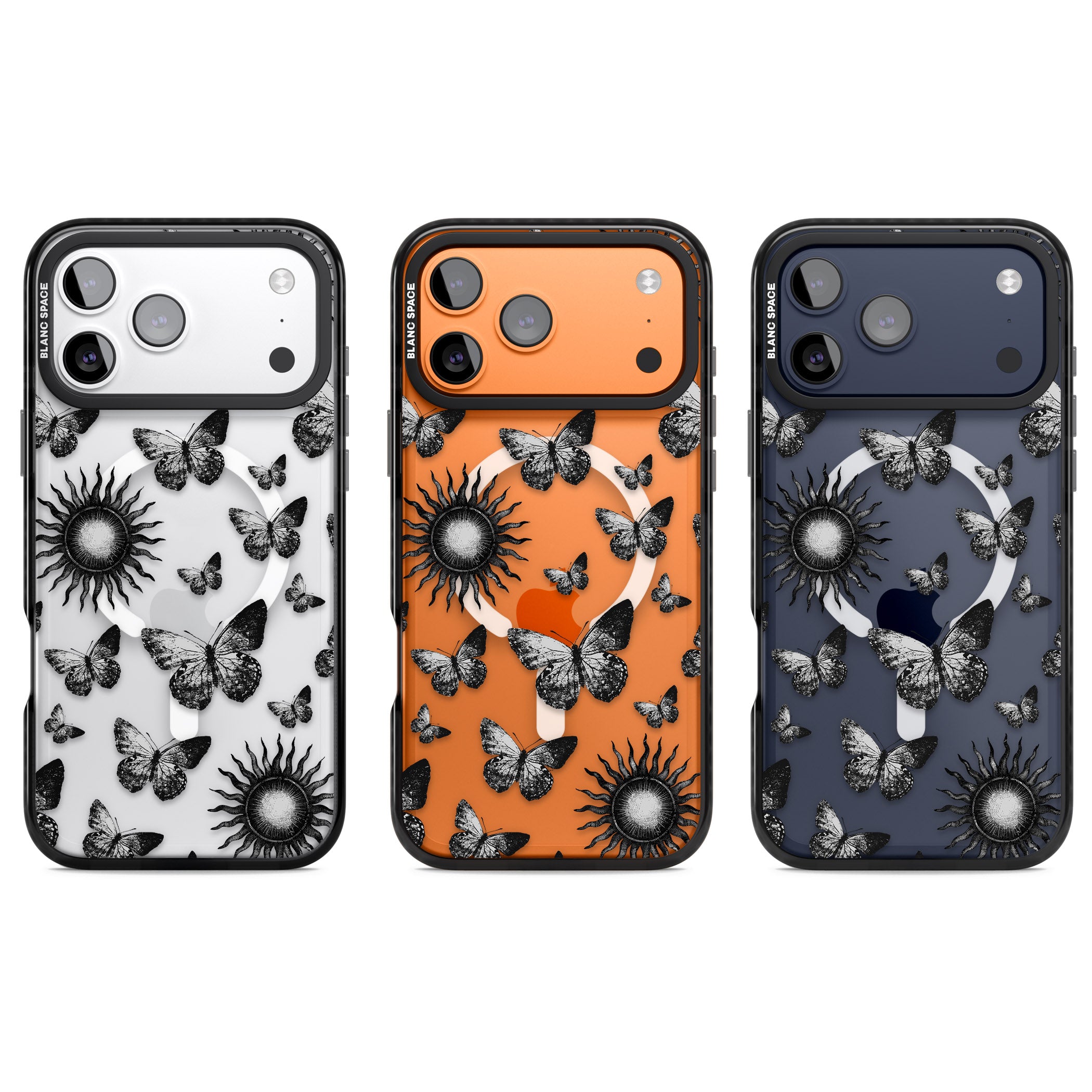 Butterflies Suns iPhone 17 Pro Impact Pro Black Phone Case APT Impact Protection