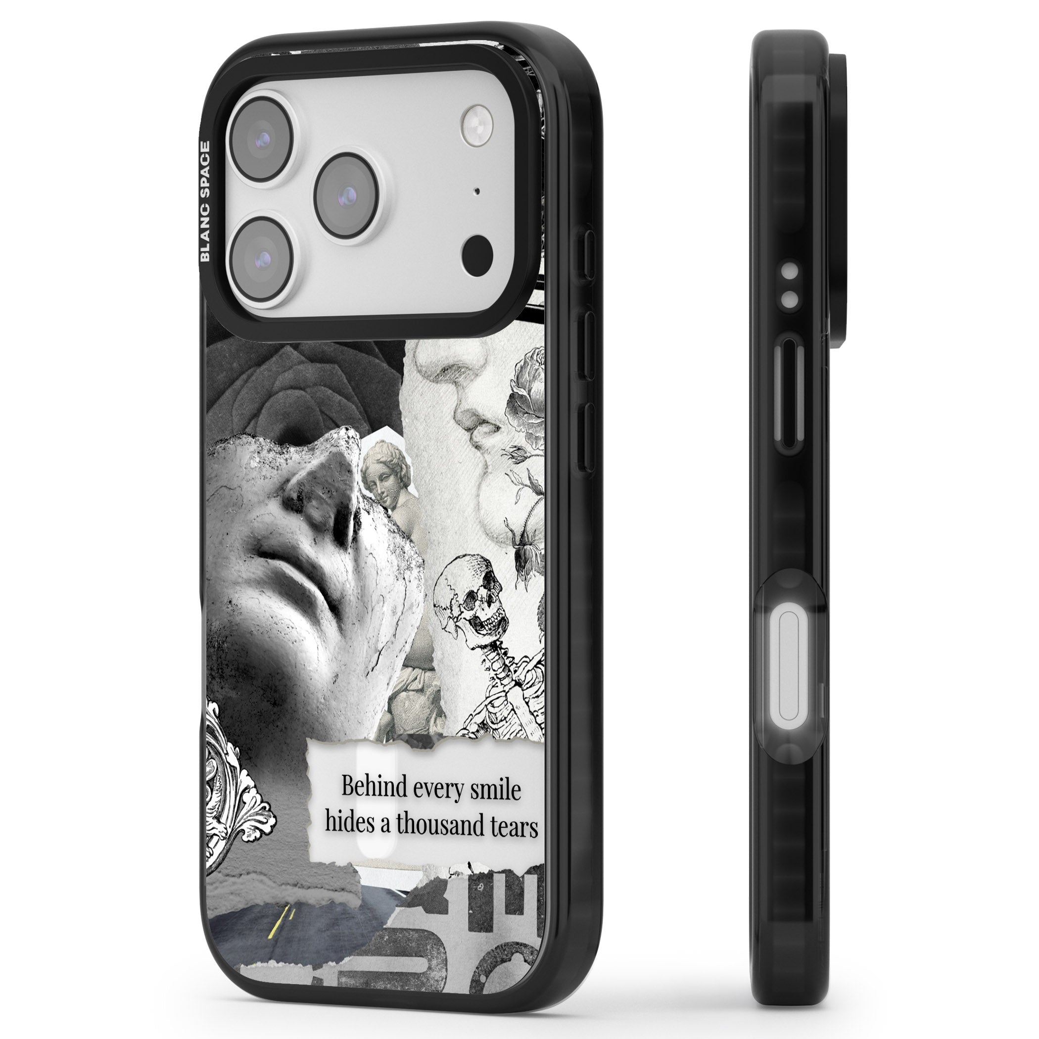 Behind Every Smile iPhone 17 Pro Impact Pro Black Phone Case Side Profile