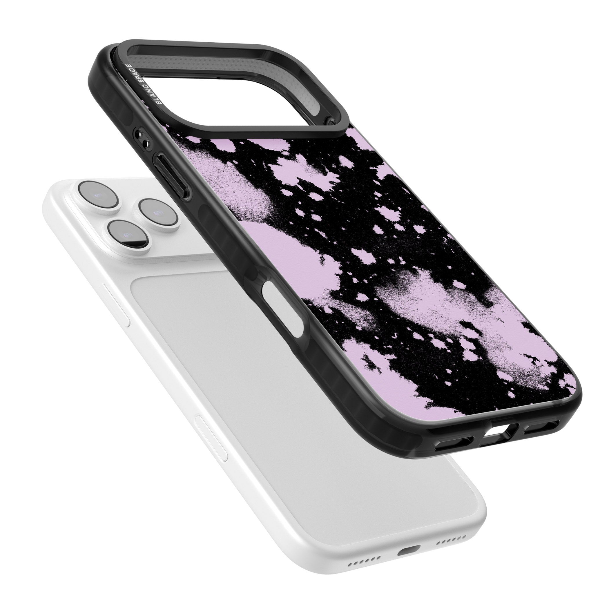 Pink & Black Acid Wash Tie Dye iPhone 17 Pro Impact Pro Black Phone Case Colours