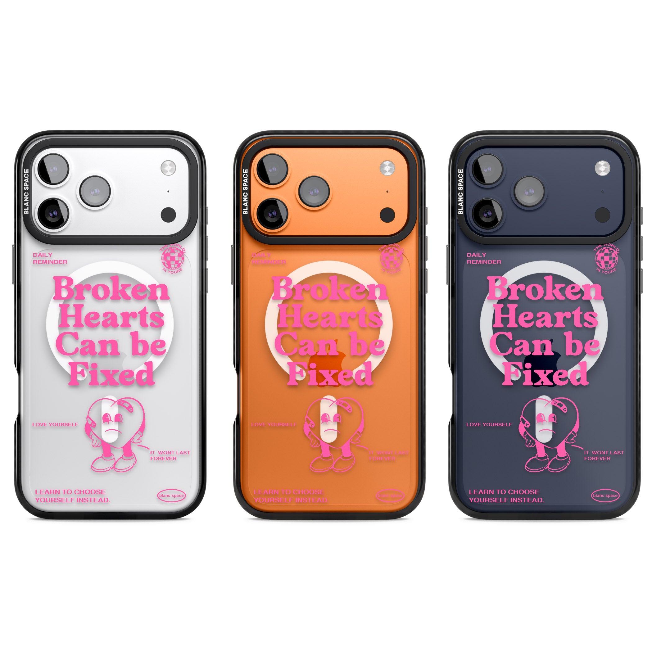 Broken Hearts Can Be Fixed iPhone 17 Pro Impact Pro Black Phone Case APT Impact Protection