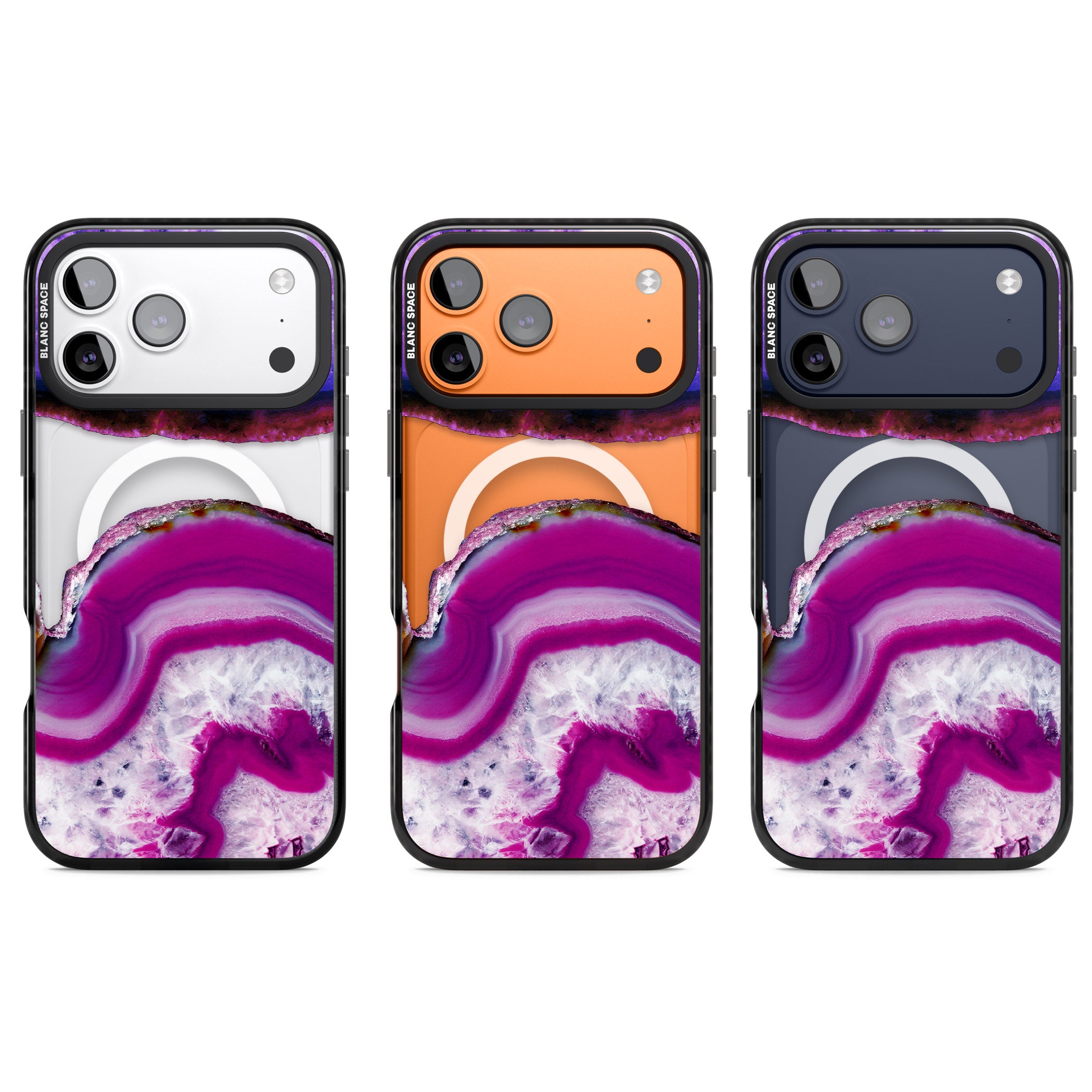 Amethyst Crystal Slice iPhone 17 Pro Impact Pro Black Phone Case APT Impact Protection