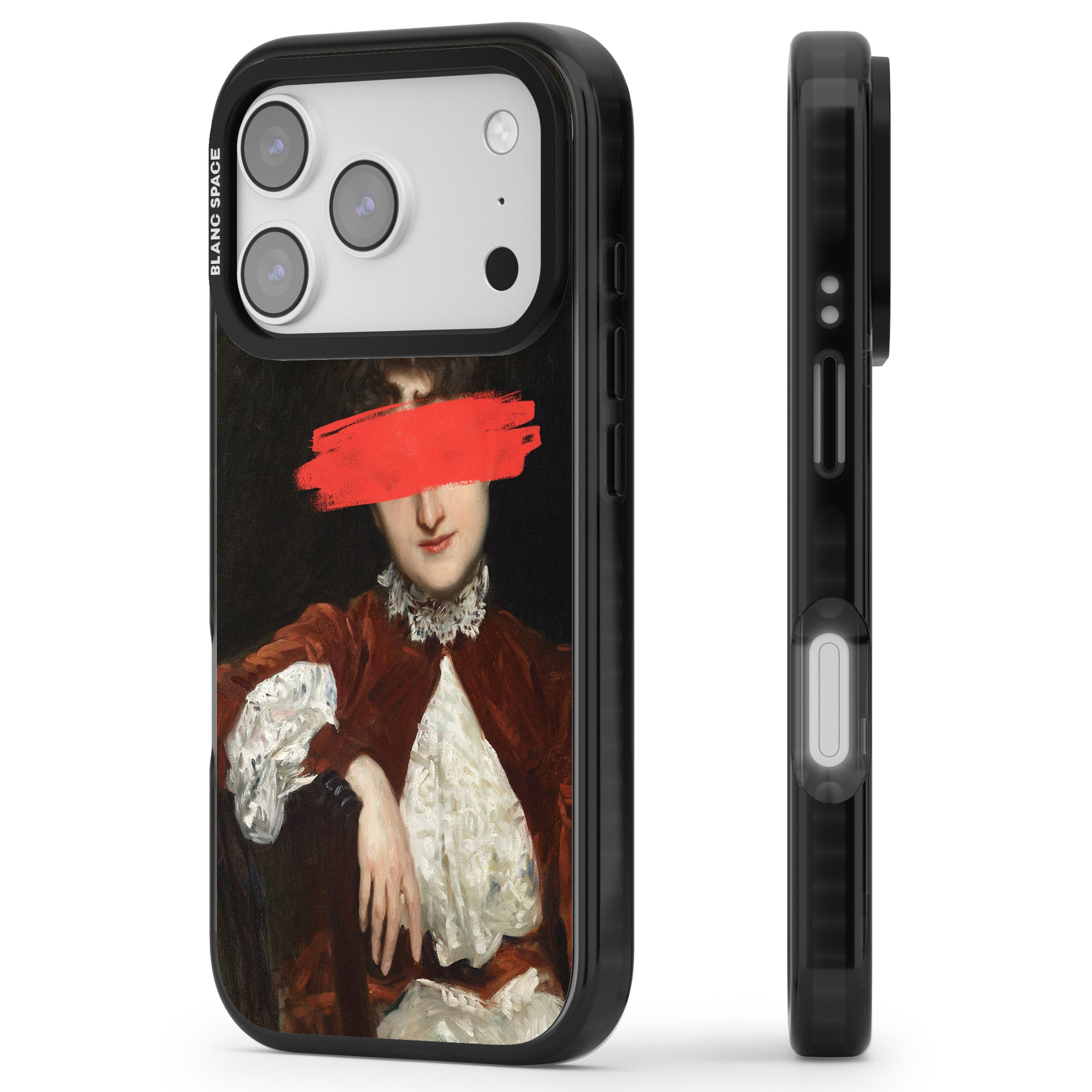 Paint Stroke iPhone 17 Pro Impact Pro Black Phone Case Side Profile